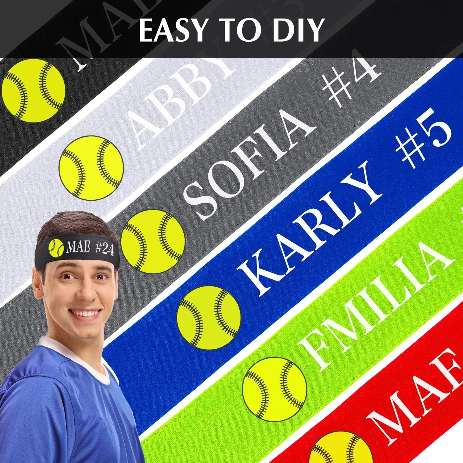 کاست ویو 12 عددی هدبند ورزشی - هدبندهای بستنی تنیس - هدبند عرق گیر مچ بند - ایده آل برای تمرین، تنیس، بسکتبال، سافت بال، دویدن و تمرین