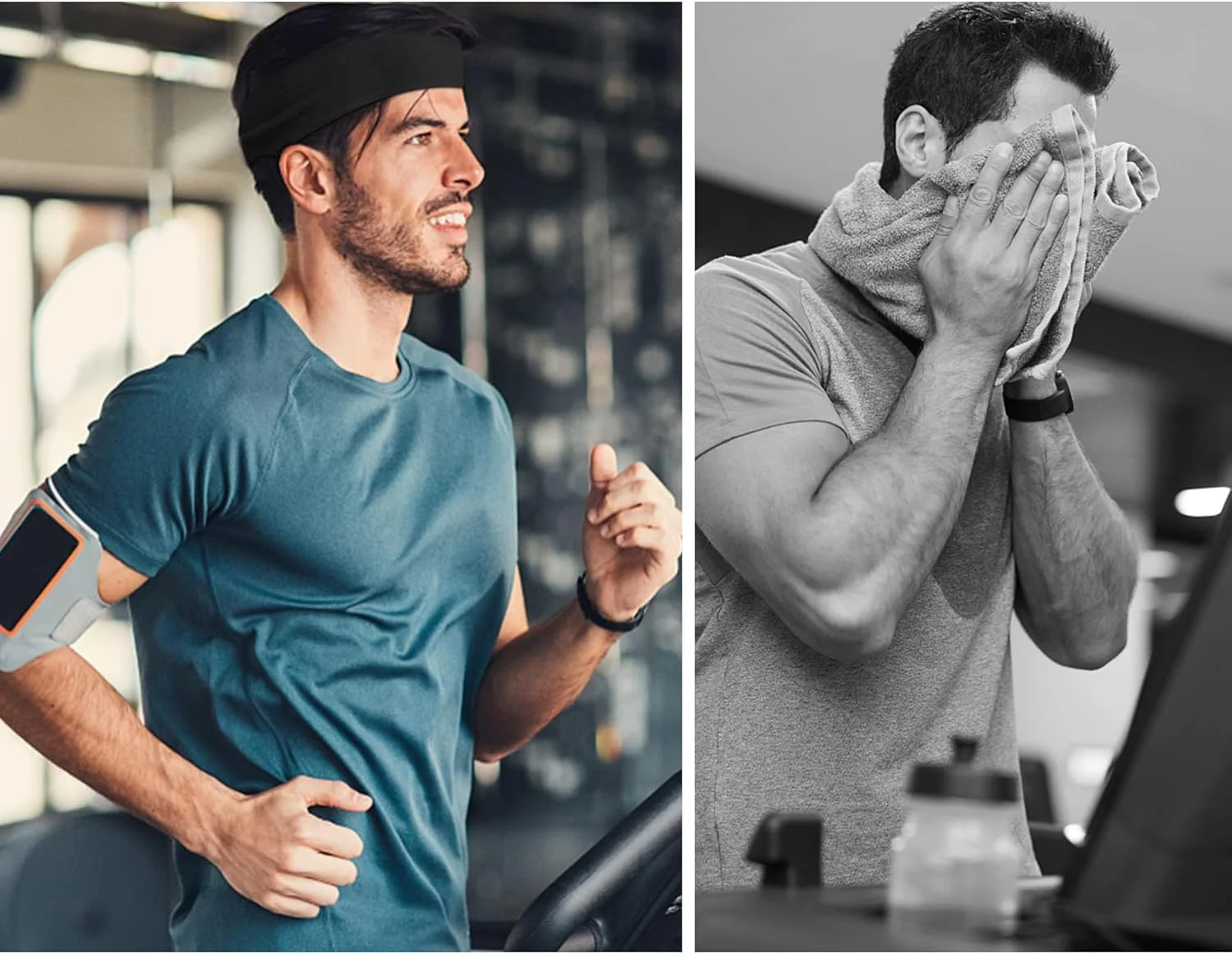 هدبند ورزشی 5 عددی مردانه، کشی، تنفسی، مناسب دویدن، دوچرخه سواری، بسکتبال، یوگا و فیتنس