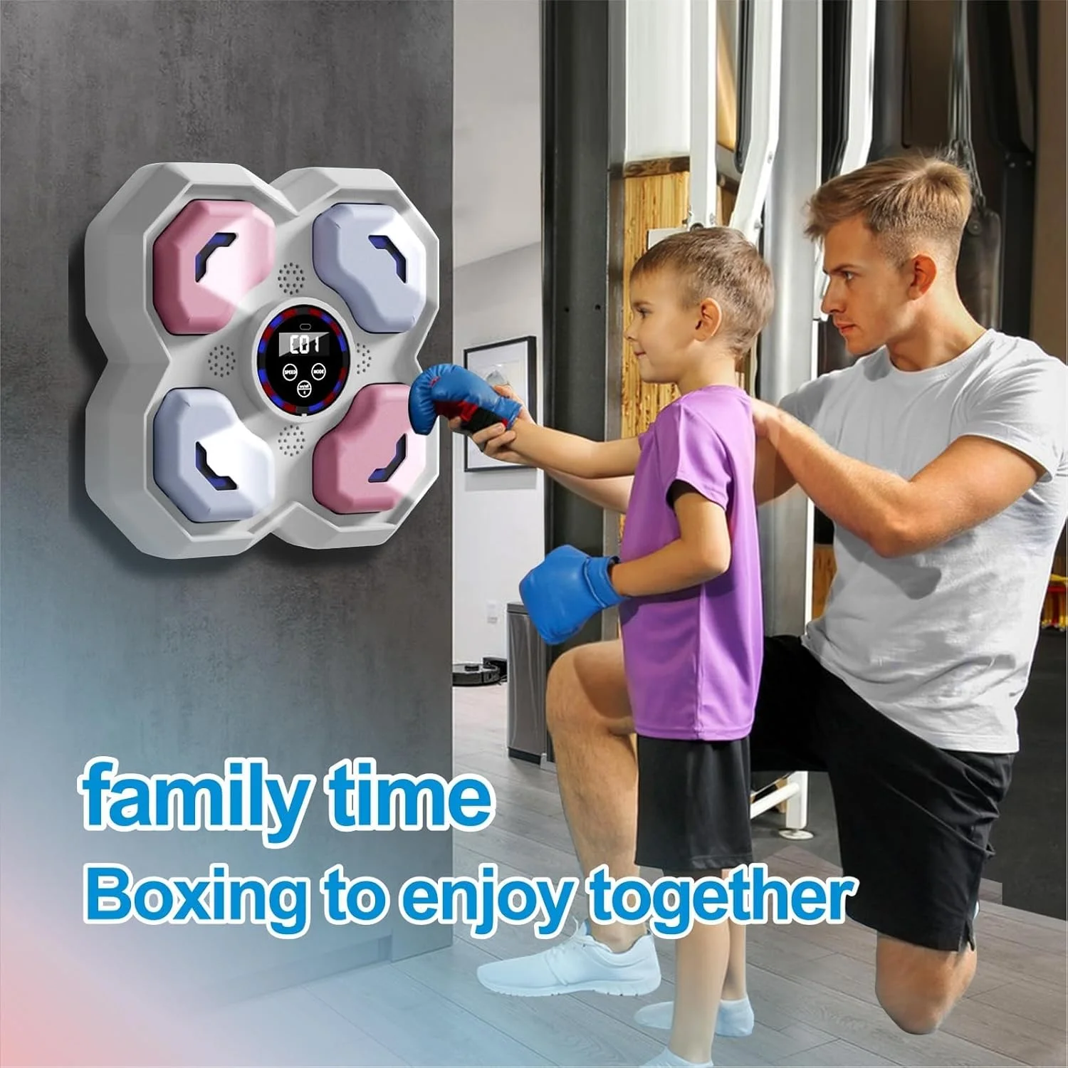 دستگاه بوکس موزیکال اسباب بازی ورزشی برای کودکان، هدف پانچ هوشمند بلوتوثی نصب شده روی دیوار، اسباب بازی پد تمرینی با دستکش، ایده های هدف تمرین تجهیزات پسران دختران کودکان دستگاه بوکس موزیکال اسباب بازی ورزشی برای کودکان، هدف پانچ هوشمند بلوتوثی نصب شده روی دیوار، اسباب بازی پد تمرینی با دستکش، ایده های هدف تمرین تجهیزات پسران دختران کودکان
