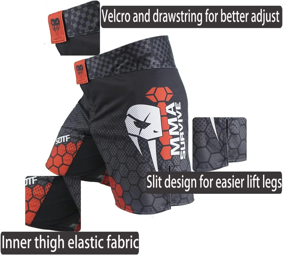شورت مبارزه مردانه SOTF مناسب تمرین، شورت مردانه MMA BJJ بدون گی شورت مبارزه مردانه SOTF مناسب تمرین، شورت مردانه MMA BJJ بدون گی