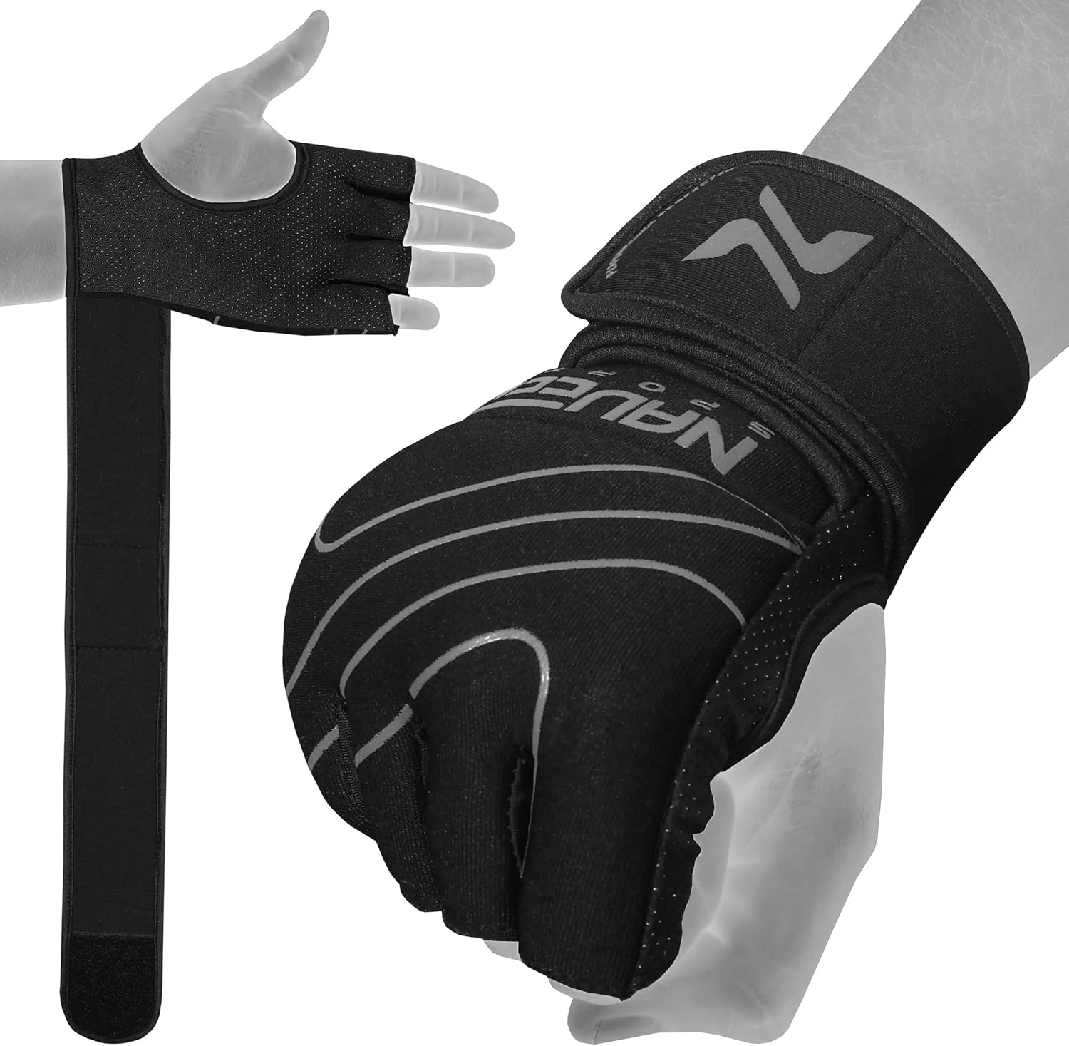 دستکش های داخلی بوکس با پشتیبانی مچ نئوپرن، پد ژله ای، محافظ دست، مناسب برای کیسه بوکس، هنرهای رزمی ترکیبی، موی تای و تمرین با کیسه سرعتی - زیر دستکش