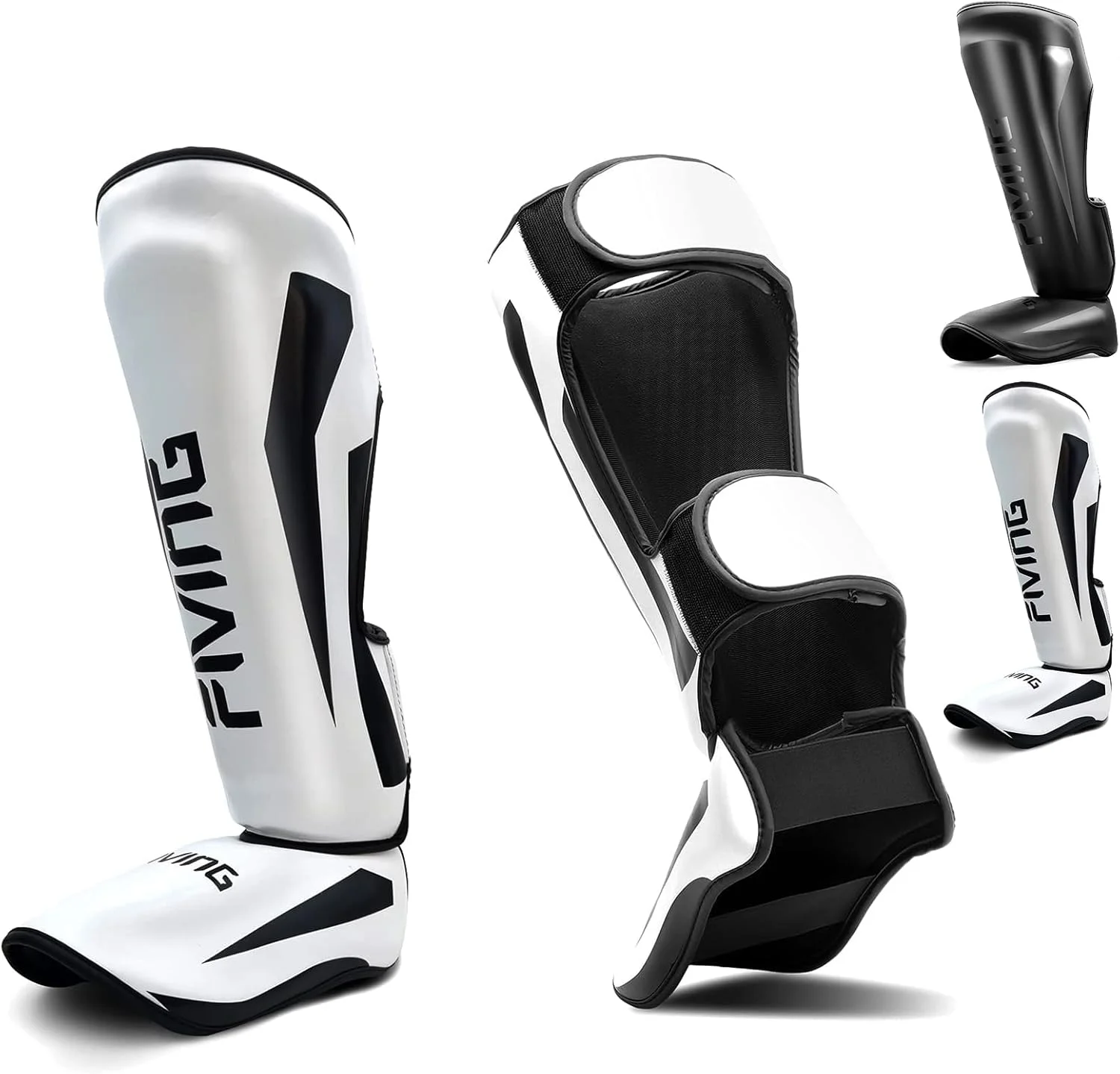 محافظ ساق پای هنرهای رزمی ترکیبی - محافظ ساق پای موی تای قابل تنظیم و پد دار با محافظ روی پا برای تمرین کیک بوکسینگ/هنرهای رزمی ترکیبی - تجهیزات بادوام و حرفه ای هنرهای رزمی ترکیبی