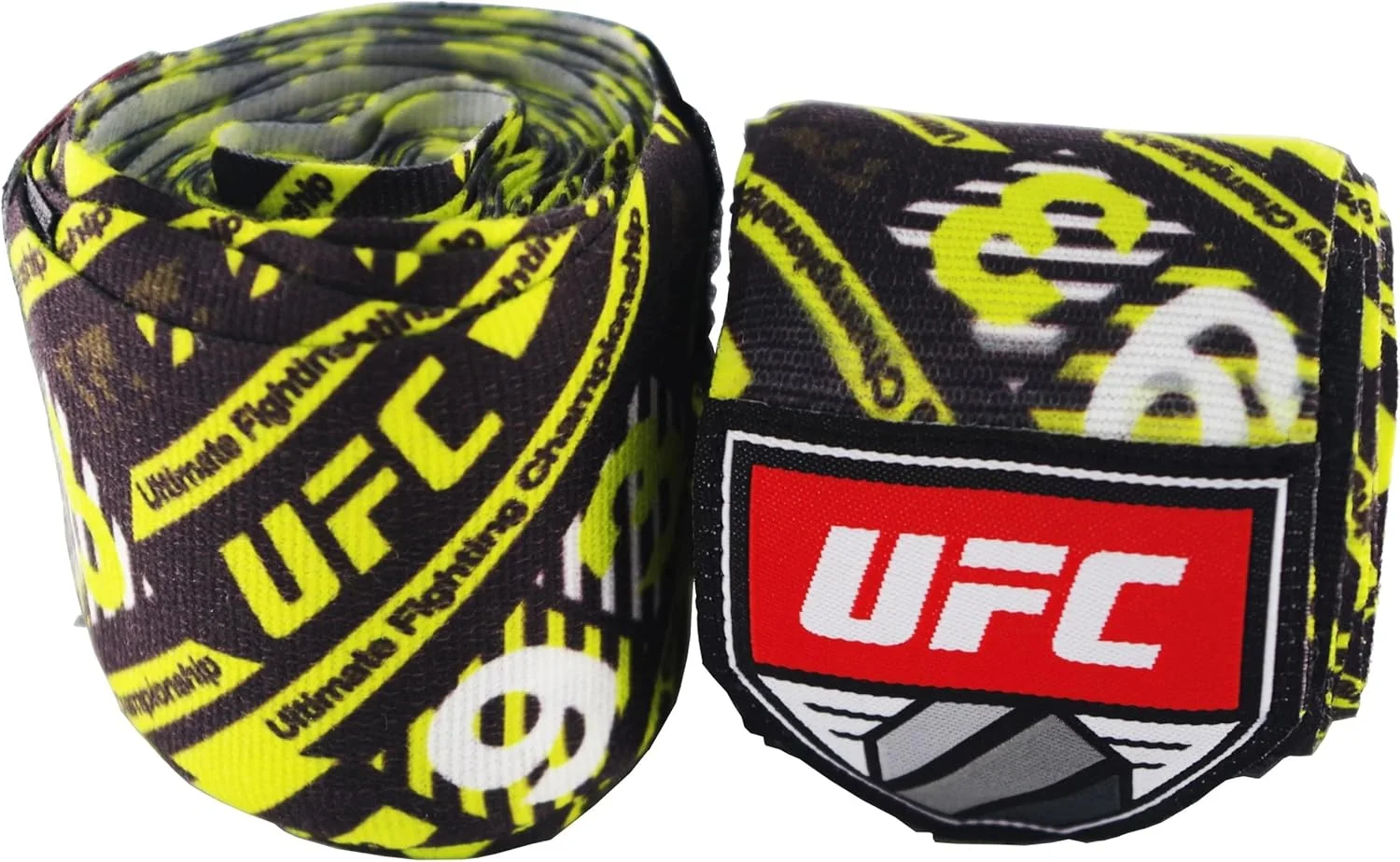باند دست بوکس طرح‌دار UFC، سایز 180 اینچ، مشکی/زرد