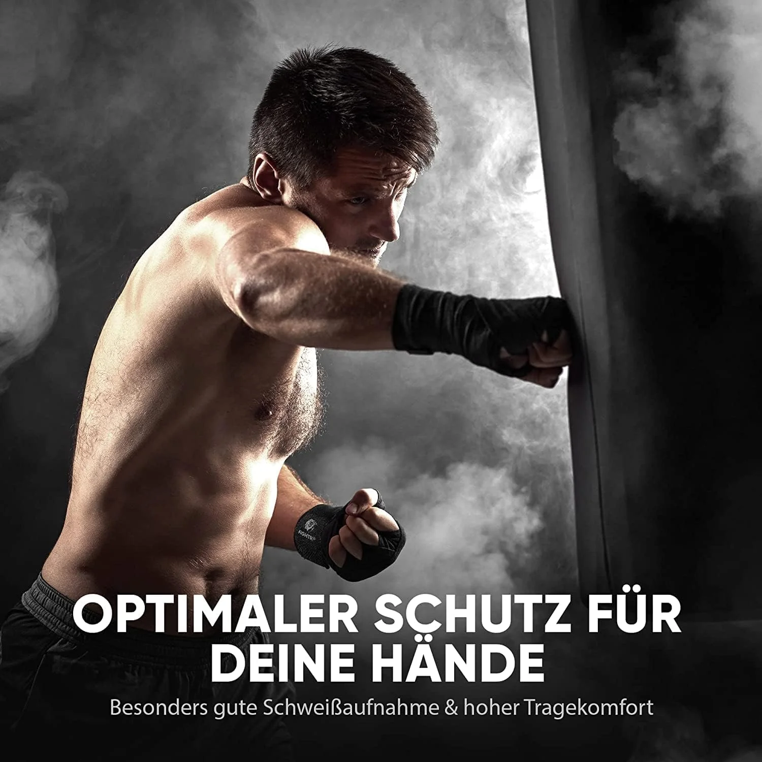 بانداژ دست FIGHTR® مدل Premium، طول 4 متر، نیمه الاستیک، دارای حلقه انگشت شست، مناسب برای بوکس، هنرهای رزمی ترکیبی، موای تای و سایر ورزش های رزمی، برای آقایان و بانوان (سفید) بانداژ دست FIGHTR® مدل Premium، طول 4 متر، نیمه الاستیک، دارای حلقه انگشت شست، مناسب برای بوکس، هنرهای رزمی ترکیبی، موای تای و سایر ورزش های رزمی، برای آقایان و بانوان (سفید)