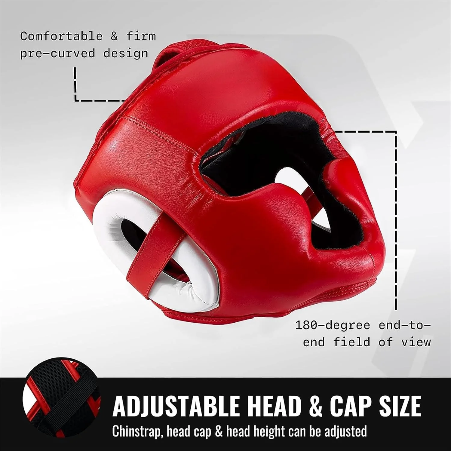 محافظ سر کامل برای تمرینات MMA و کیک بوکسینگ، محافظ سر بوکس موی تای برای مردان بزرگسال (رنگ: قرمز) محافظ سر کامل برای تمرینات MMA و کیک بوکسینگ، محافظ سر بوکس موی تای برای مردان بزرگسال (رنگ: قرمز)