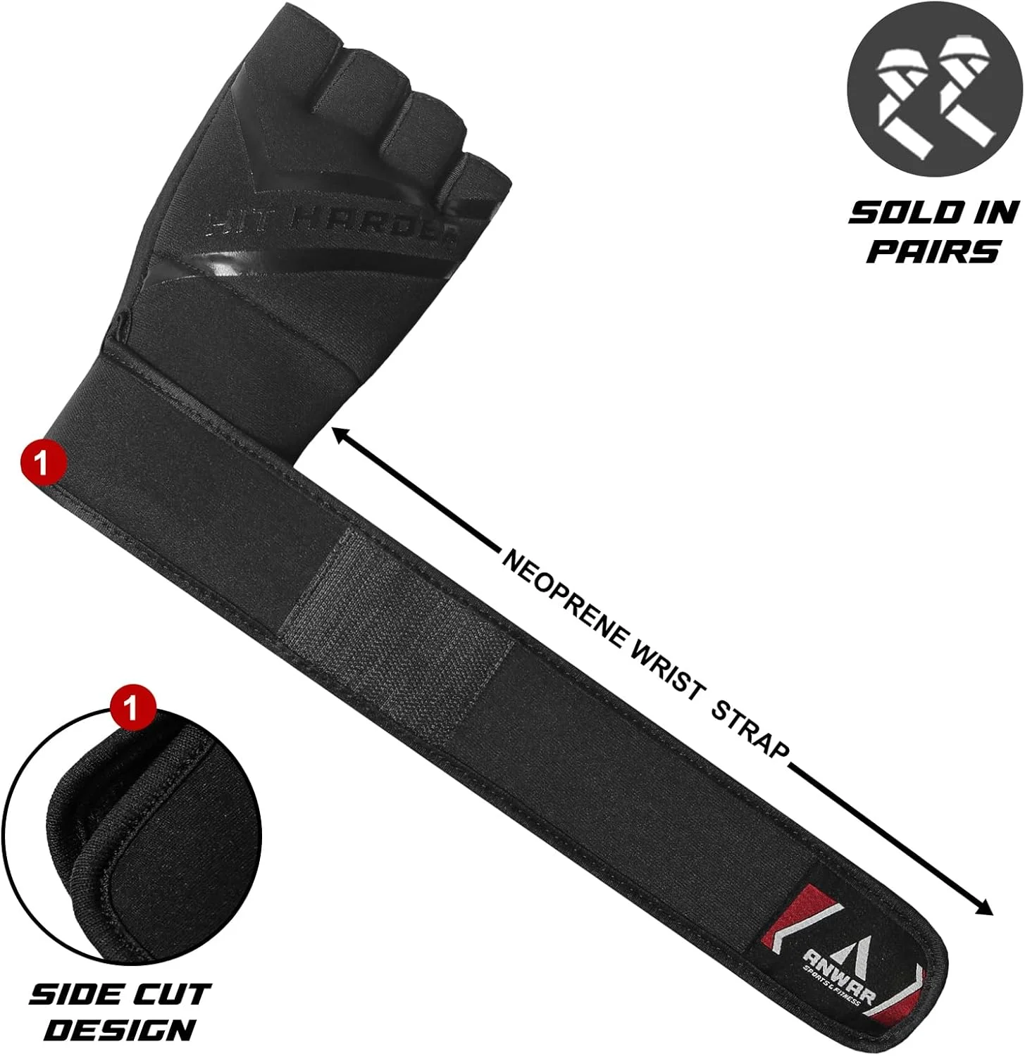 دستکش های داخلی بوکس با پشتیبانی مچ نئوپرن، پد ژله ای، محافظت از دست، مناسب برای تمرینات هنرهای رزمی ترکیبی، موی تای و کیسه بوکس