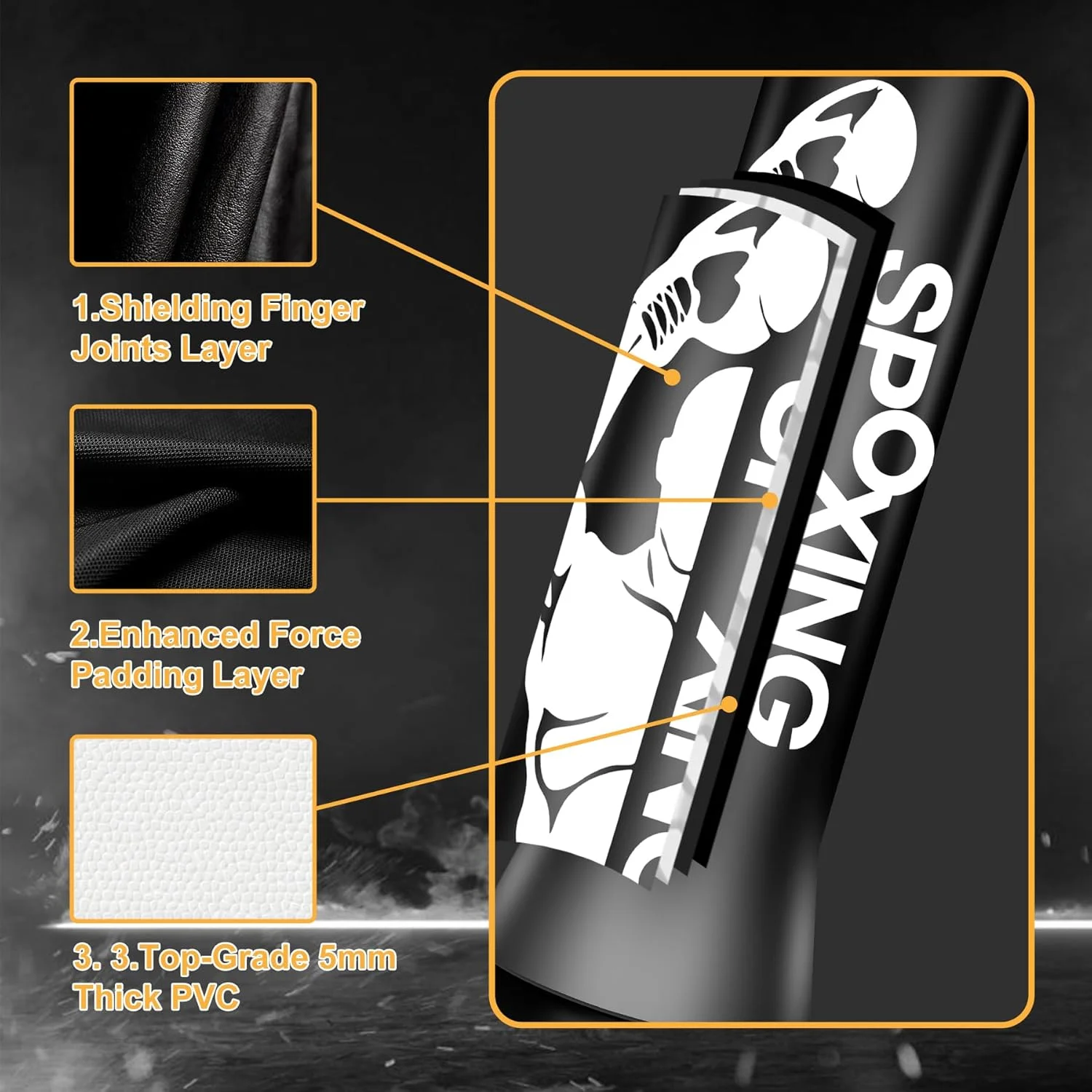 کیسه بوکس ایستاده برای بزرگسالان و نوجوانان - کیسه سنگین 70 اینچی با پایه، مناسب تمرین بوکس، کیک بوکسینگ، MMA، موی تای و تناسب اندام