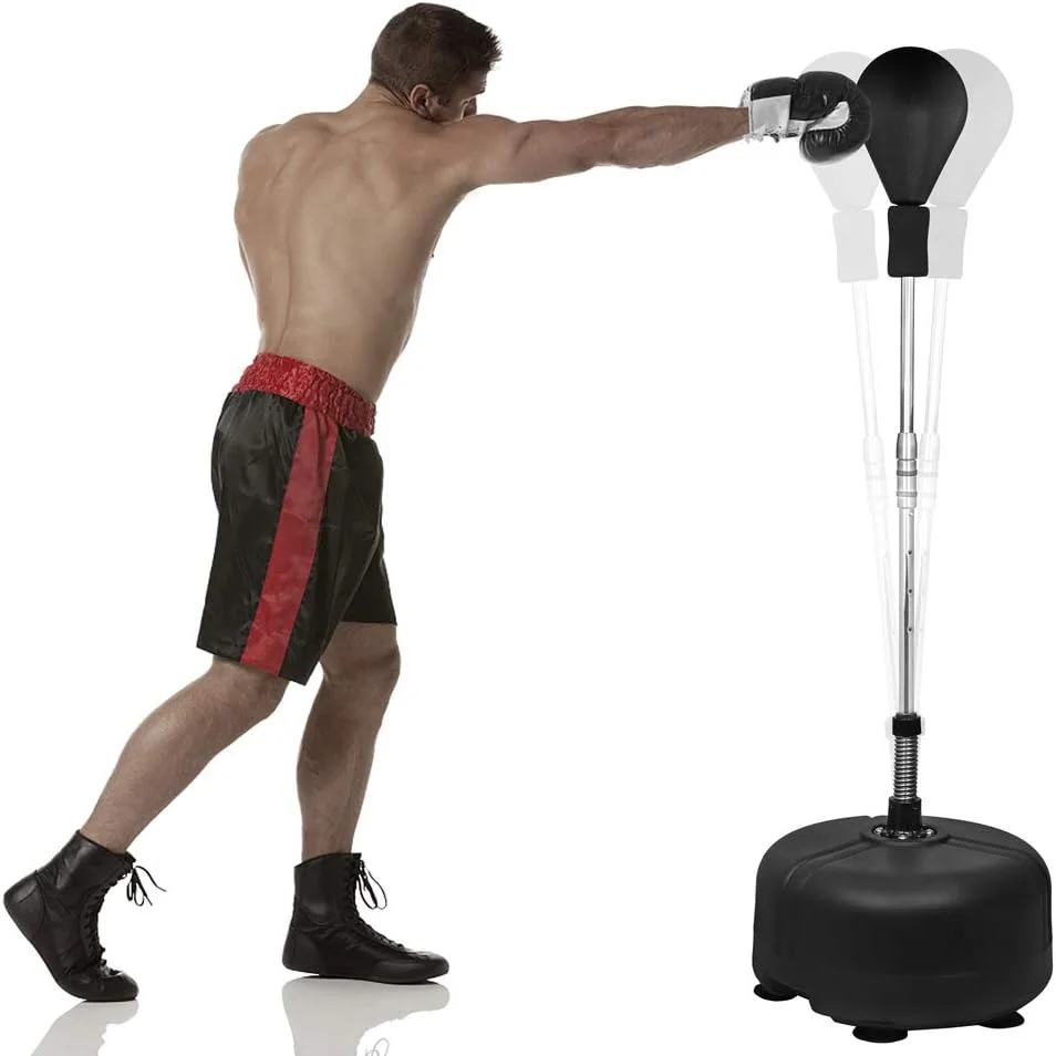 کیسه بوکس ایستاده با قابلیت تنظیم ارتفاع - مناسب برای بزرگسالان و کودکان - ایده آل برای تمرین، کاهش استرس و تناسب اندام