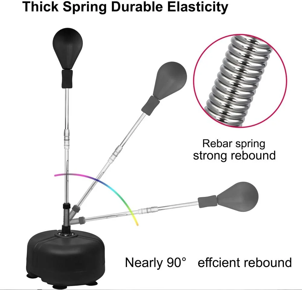 کیسه بوکس ایستاده با قابلیت تنظیم ارتفاع - مناسب برای بزرگسالان و کودکان - ایده آل برای تمرین، کاهش استرس و تناسب اندام
