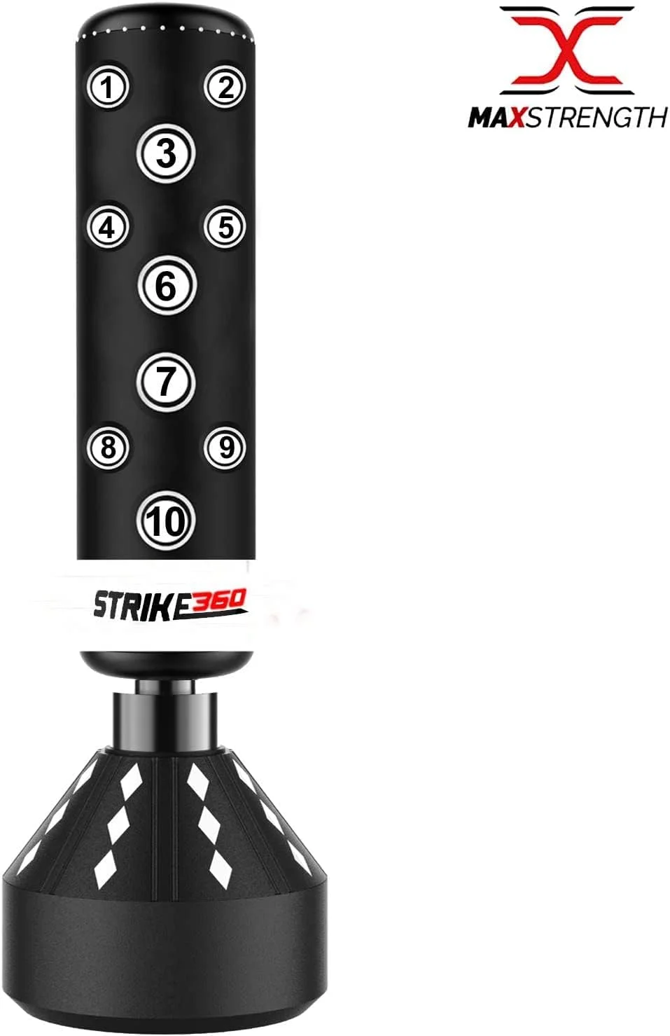 کیسه بوکس ایستاده آزاد مکس استرنگت برای بوکس یا کیک بوکسینگ، هنرهای رزمی، تجهیزات تناسب اندام MMA. کیسه بوکس پایه دار سنگین 167 و 182 سانتی متری