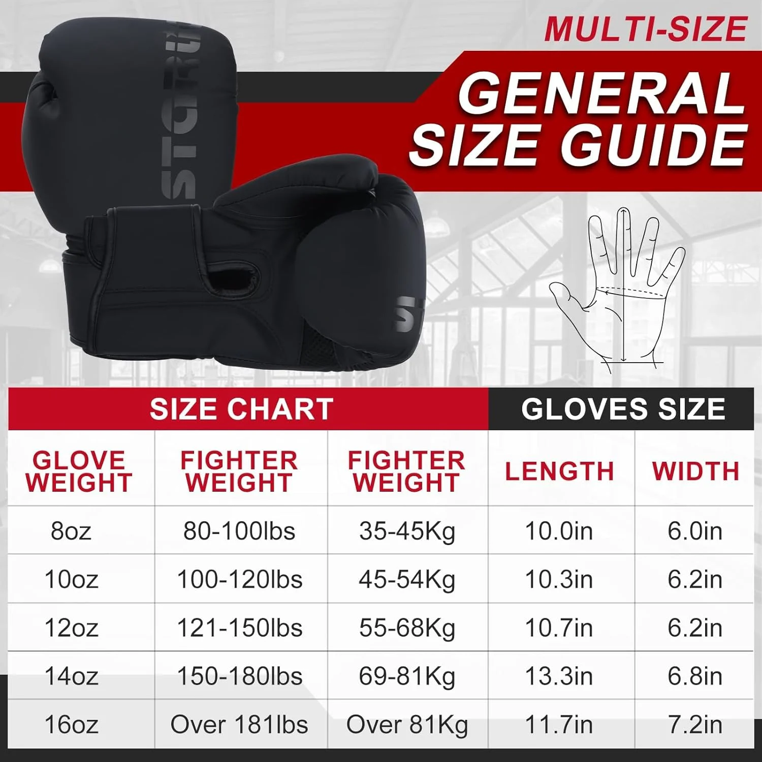 دستکش بوکس برای مردان و زنان، دستکش های تمرینی عالی برای مبارزه، تمرینات سنگین، ایده آل برای قدرت ضربه، دارای تهویه در کف دست