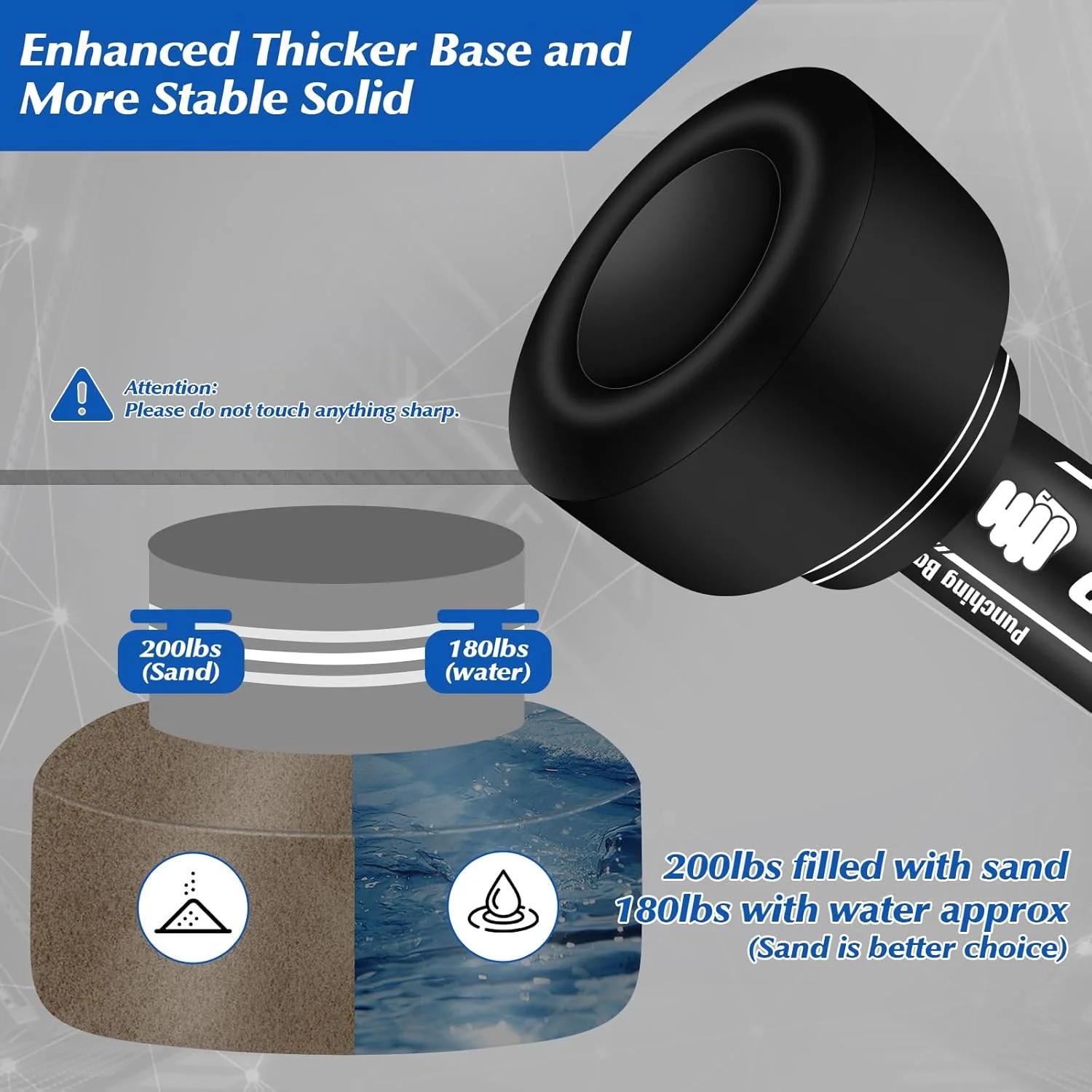 کیسه بوکس ایستاده سنگین با دستکش بوکس و پمپ باد برقی، مناسب بزرگسالان و نوجوانان، کیسه بوکس بادی ایستاده برای تمرینات تناسب اندام، MMA و تای