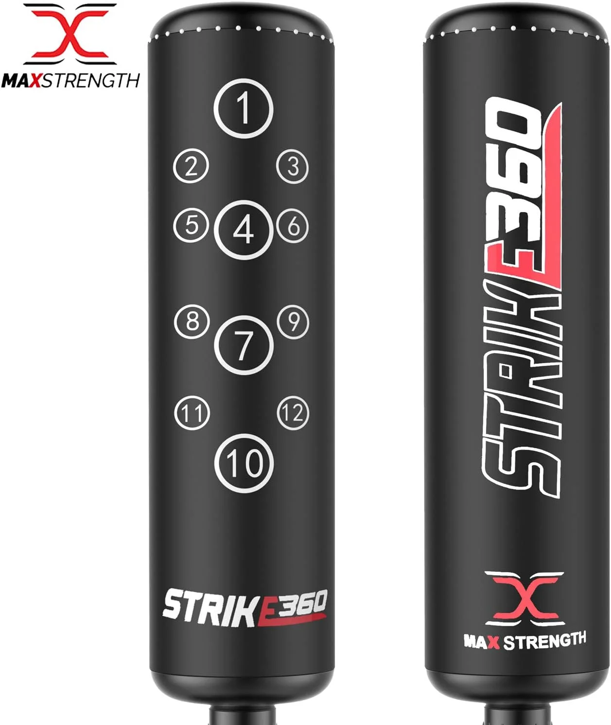 کیسه بوکس ایستاده آزاد مکس استرنگت برای بوکس یا کیک بوکسینگ، هنرهای رزمی، تجهیزات تناسب اندام MMA. کیسه بوکس پایه دار سنگین 167 و 182 سانتی متری