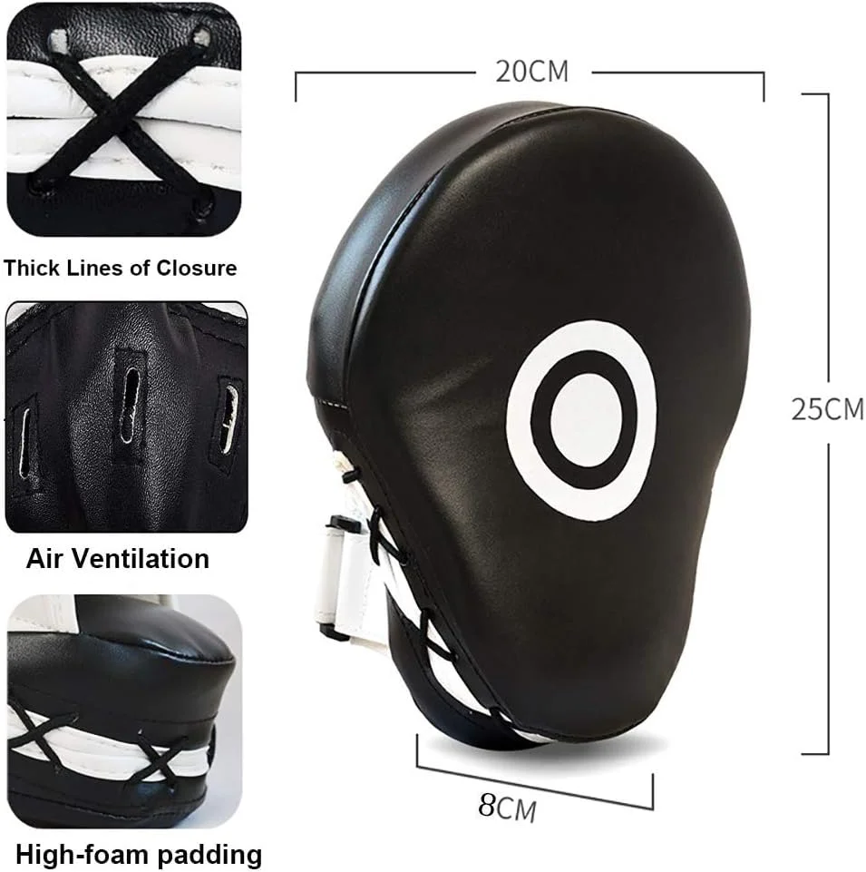 فانیتو 2 عدد میت های خمیده بوکس، پدهای هدف دست، دستکش های بوکس، پدهای تمرکز تمرینی، کیک بوکسینگ، موی تای، هنرهای رزمی ترکیبی، میت های پانچ UFC برای کودکان، مردان و زنان