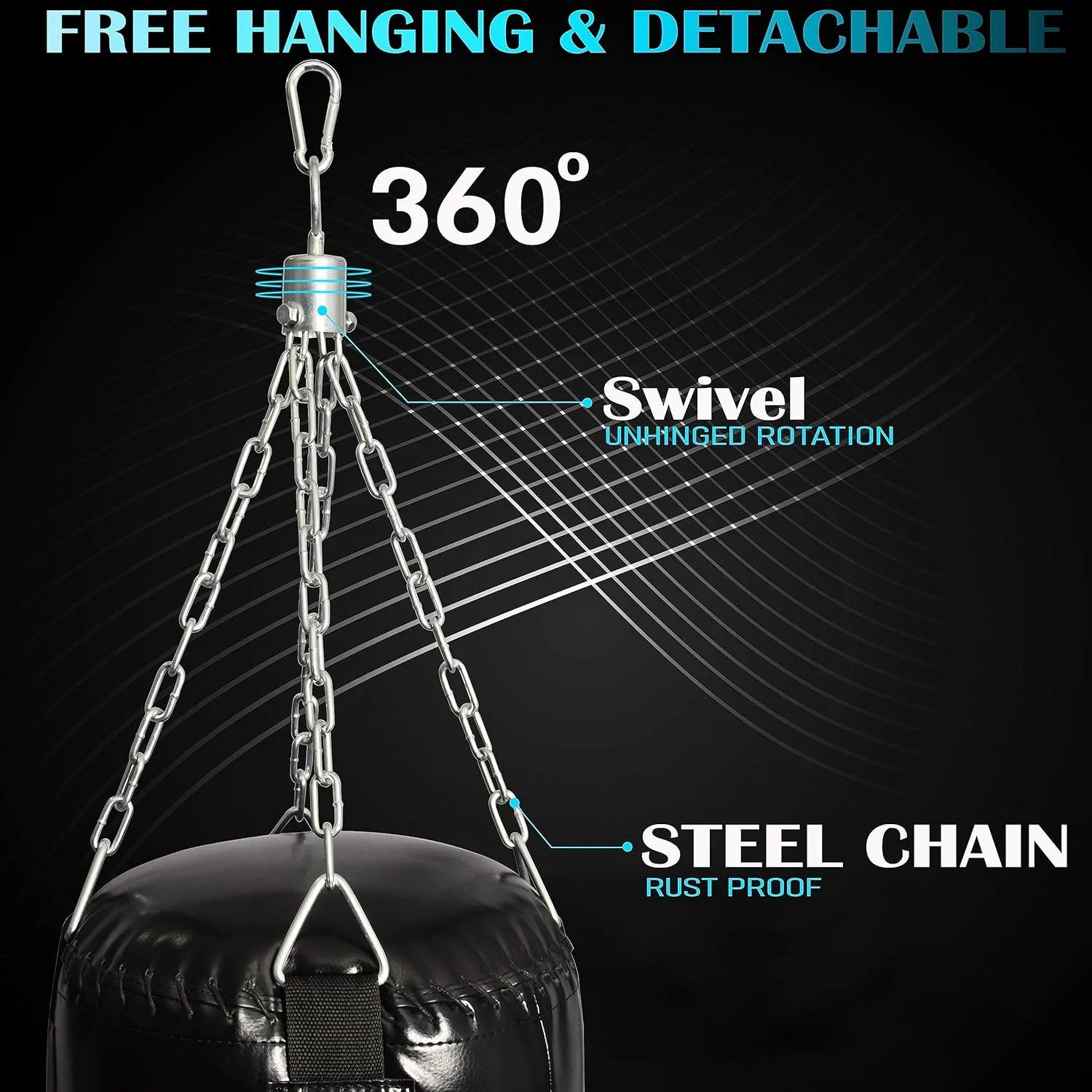 کیسه بوکس سنگین SKY LAND - کیسه آویز چرمی PU