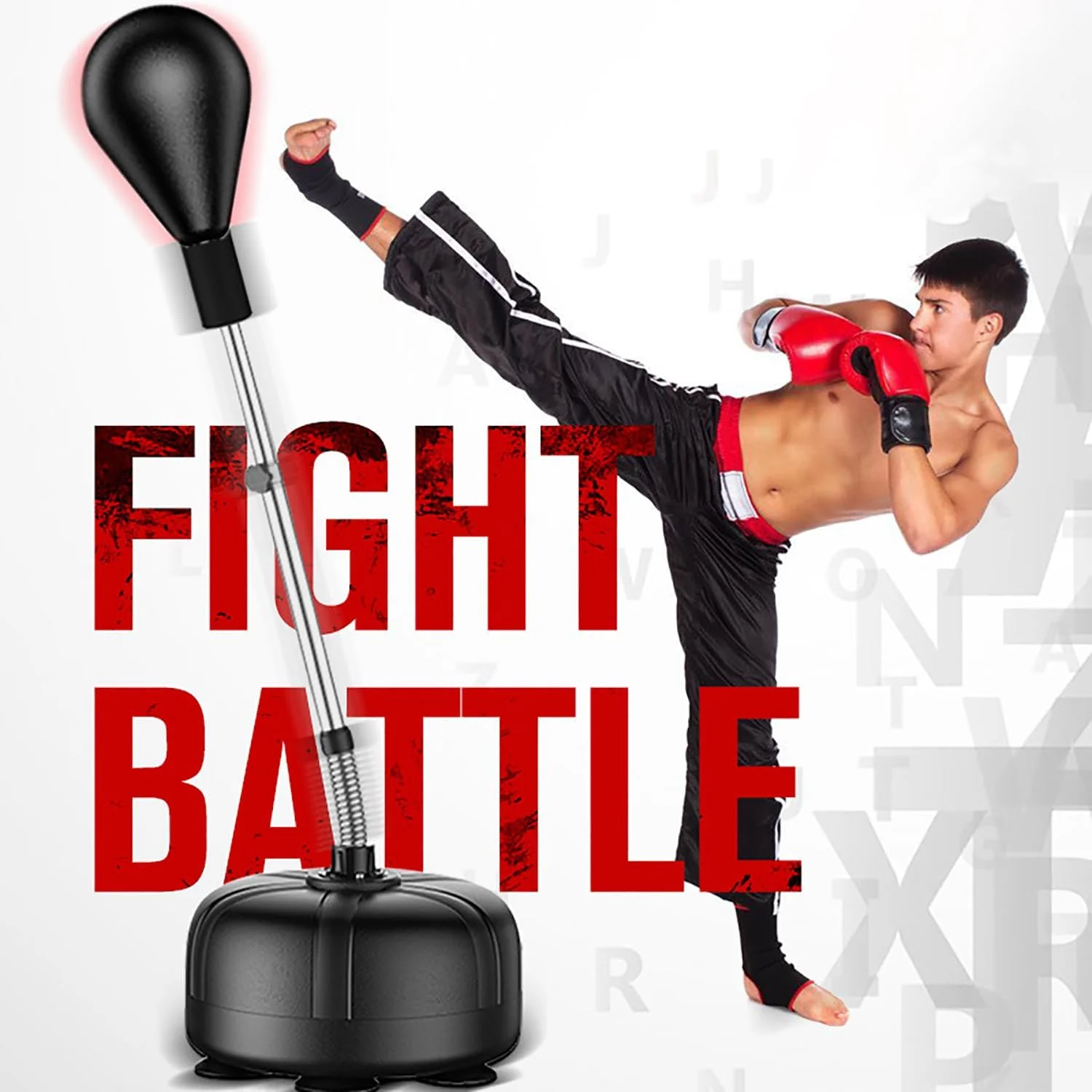 کیسه بوکس ایستاده، کیسه بوکس برای بزرگسالان و نوجوانان، با قابلیت تنظیم ارتفاع، کیسه سرعتی، تجهیزات بوکس، تجهیزات ورزشی، کاهش استرس و تناسب اندام