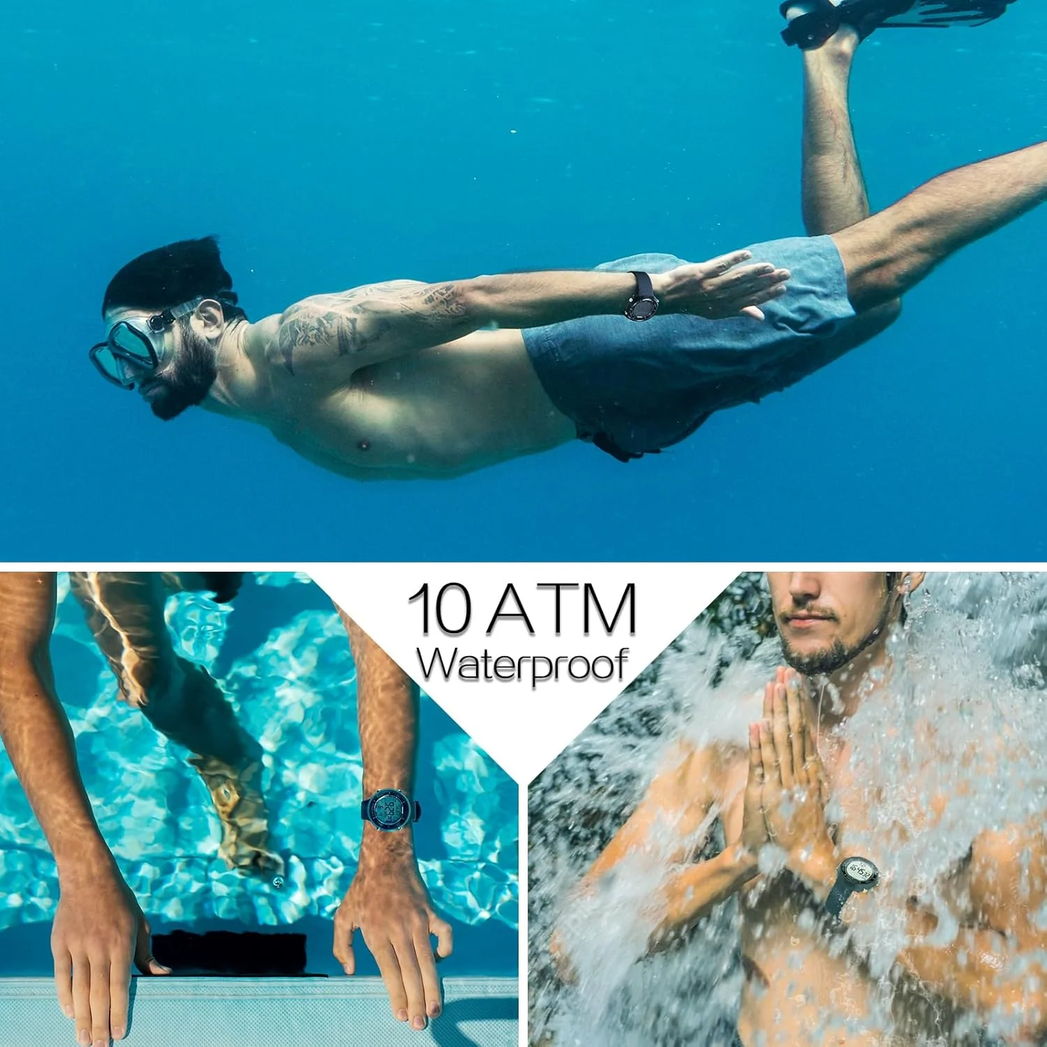 ساعت مچی دیجیتال ورزشی مناسب شنا و غواصی با مقاومت 10ATM در برابر آب تا عمق 100 متر، دارای عملکردهای ساعت زنگ دار، کرنومتر، تایمر، شمارش معکوس، زمان دوگانه، قابلیت تغییر فرمت 12 و 24 ساعته، بند سیلیکونی ساعت مچی دیجیتال ورزشی مناسب شنا و غواصی با مقاومت 10ATM در برابر آب تا عمق 100 متر، دارای عملکردهای ساعت زنگ دار، کرنومتر، تایمر، شمارش معکوس، زمان دوگانه، قابلیت تغییر فرمت 12 و 24 ساعته، بند سیلیکونی
