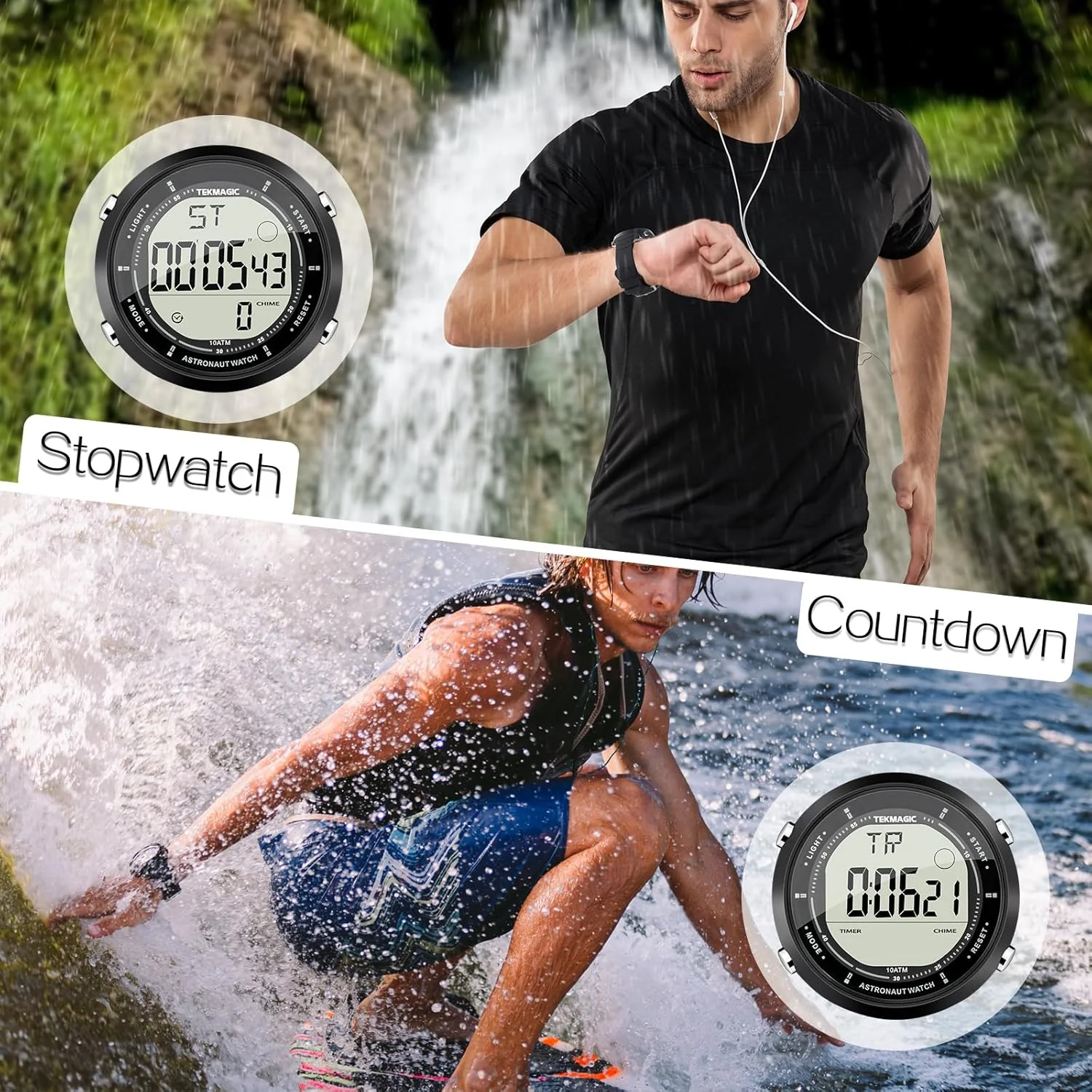 ساعت مچی دیجیتال ورزشی مناسب شنا و غواصی با مقاومت 10ATM در برابر آب تا عمق 100 متر، دارای عملکردهای ساعت زنگ دار، کرنومتر، تایمر، شمارش معکوس، زمان دوگانه، قابلیت تغییر فرمت 12 و 24 ساعته، بند سیلیکونی ساعت مچی دیجیتال ورزشی مناسب شنا و غواصی با مقاومت 10ATM در برابر آب تا عمق 100 متر، دارای عملکردهای ساعت زنگ دار، کرنومتر، تایمر، شمارش معکوس، زمان دوگانه، قابلیت تغییر فرمت 12 و 24 ساعته، بند سیلیکونی