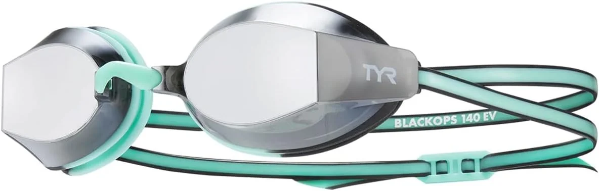 عینک مسابقه ای TYR Blackops 140 EV با لنز آینه ای و طراحی ویژه بانوان، نقره ای/صورتی/سفید