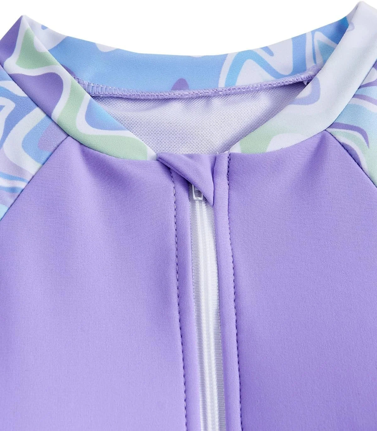 مایو دخترانه با شورت، لباس شنای دخترانه با شورت، لباس شنای آستین بلند زیپ دار برای کودکان 8-12 سال، مایو دخترانه نوجوان، سایز 10 سال