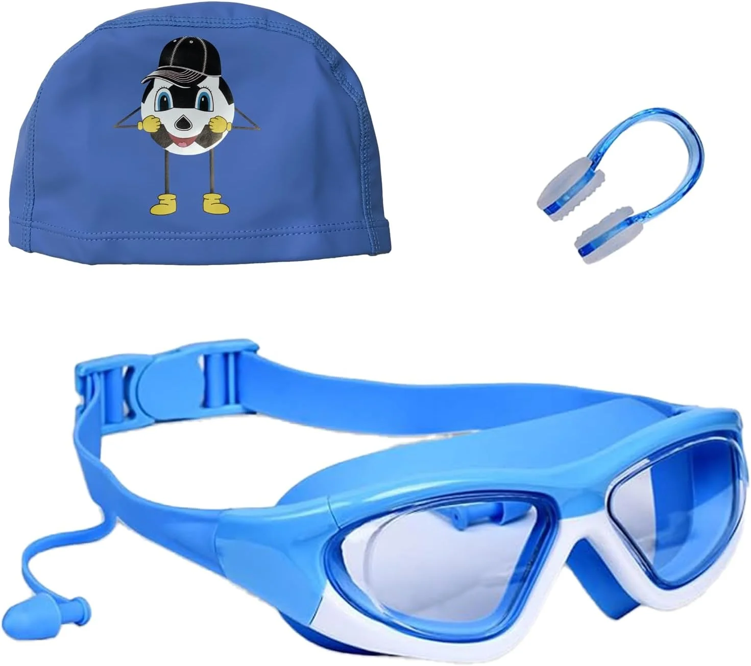 مجموعه عینک شنای کودکان، ضد نشت، محافظت در برابر اشعه ماوراء بنفش، ضد بخار، با سیلیکون نرم مناسب برای کودکان 3-14 ساله دختر و پسر
