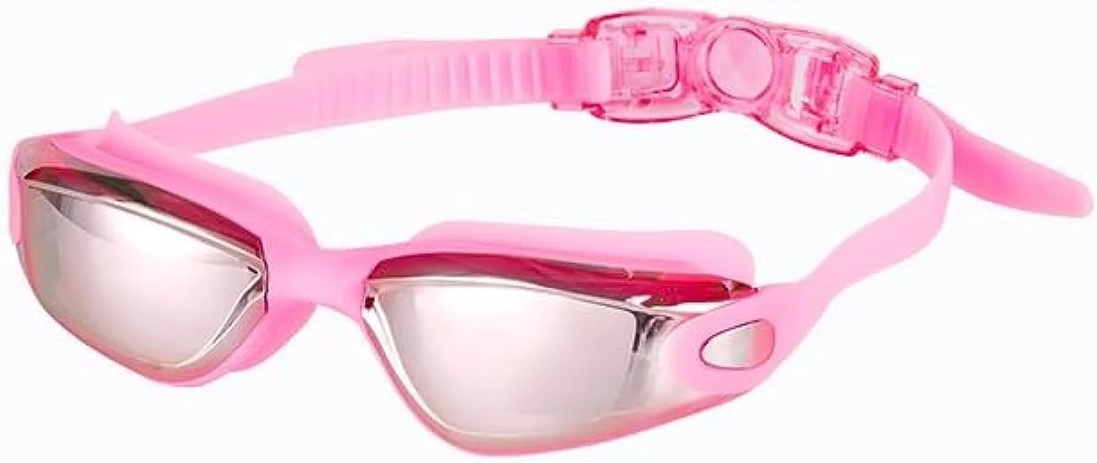 ست شنا 4 در 1 لجنت، عینک شنا، کلاه شنا، گیره بینی و گوش گیر، عینک شنا با محافظت بهبود یافته، بدون نشتی، ضد بخار، مقاوم در برابر UV، دید واضح HD گسترده، کلاه ضد آب موی بلند مردانه و زنانه