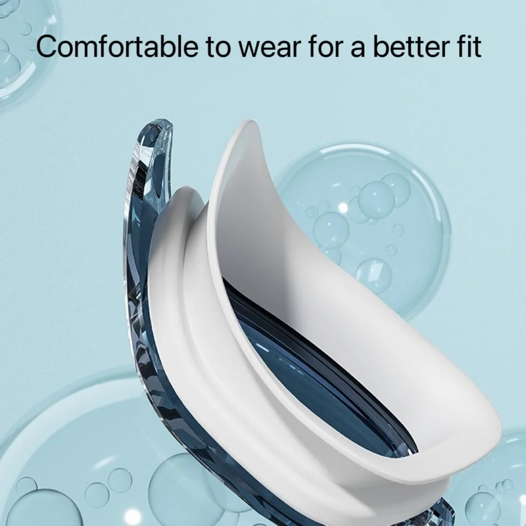 ست کلاه و عینک شنا مردانه و زنانه، عینک شنا با فریم بزرگ، تجهیزات غواصی و شنا، عینک ضد مه و ضد اشعه ماوراء بنفش