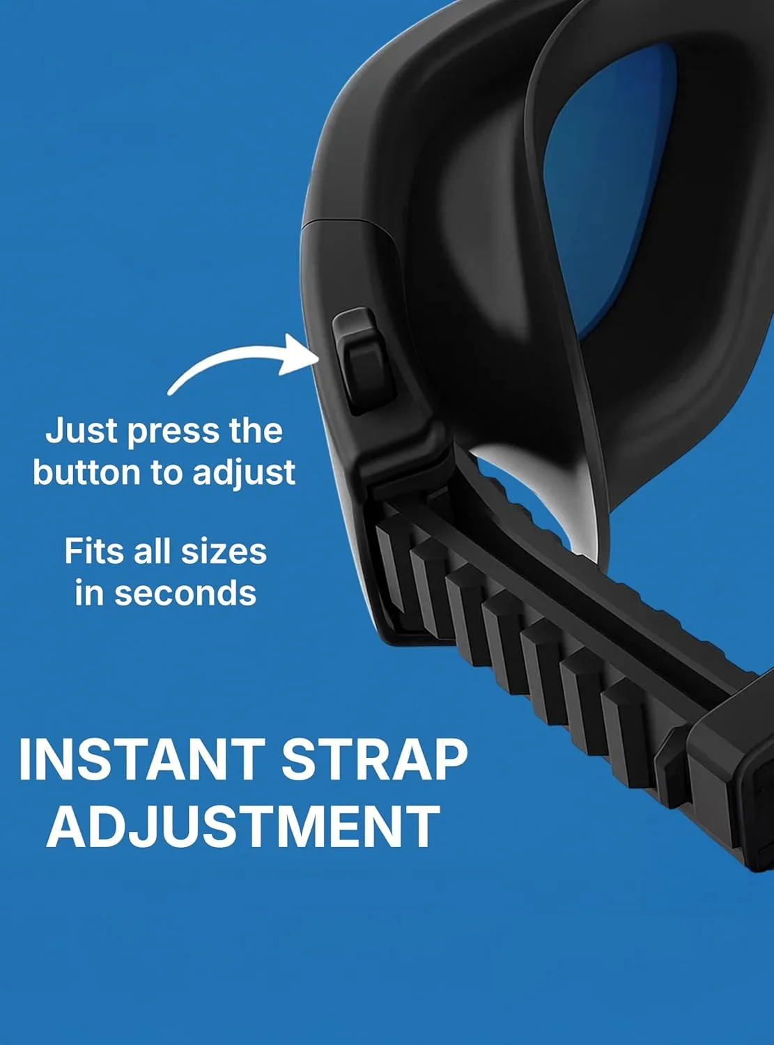 عینک شنا ضد بخار محافظ UV بند سیلیکونی قابل تنظیم مناسب بزرگسالان و نوجوانان