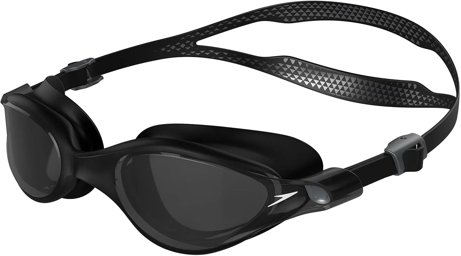 عینک شنا اسپیدو مدل V-Class Vue، مشکی/نقره‌ای/دودی روشن، سایز آزاد