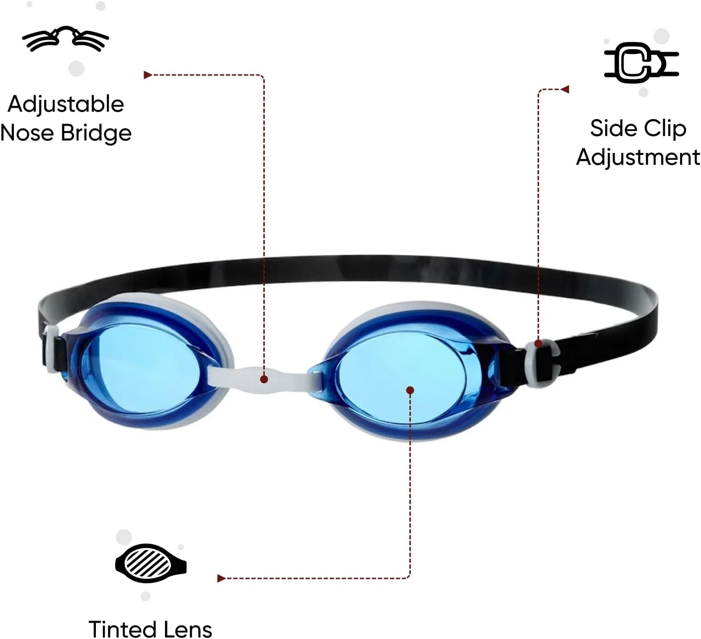 عینک شنا اسپیدو مدل Jet (تک عددی) مناسب برای آقایان و بانوان