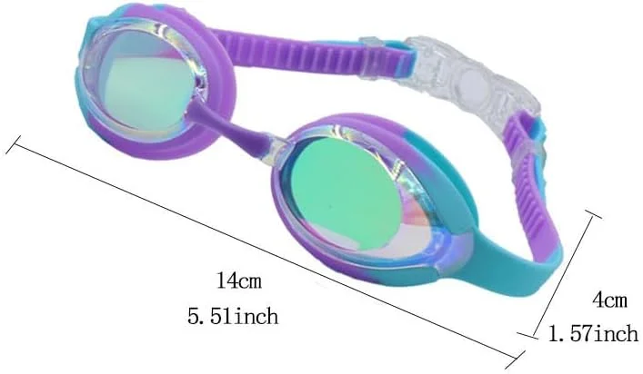 عینک شنا کودکان سوخا مناسب سنین 6 تا 14 سال، ضد بخار، محافظت در برابر اشعه ماوراء بنفش، بدون نشت، سیلیکون نرم، دید گسترده، تناسب راحت، عینک شنا برای پسران و دختران