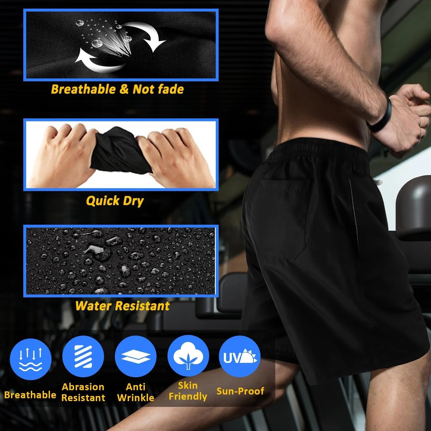 شورت شنا مردانه Scotamalone، شورت شنا سریع خشک شونده، 17.8 سانتی متر، با آستر توری، لباس شنا، مایو