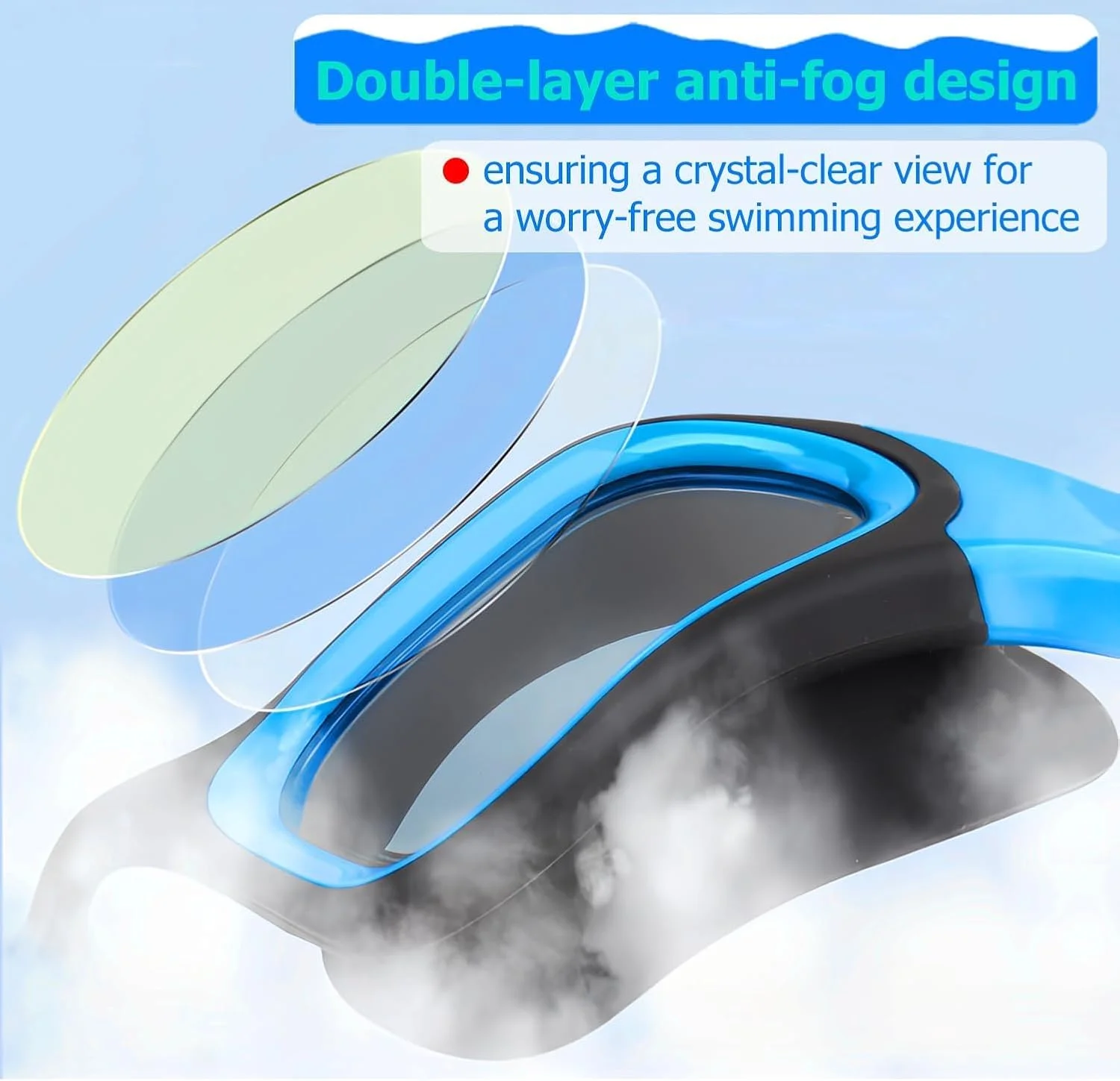 عینک شنا سنستون، ضد بخار، ضد اشعه ماوراء بنفش، بدون نشتی، مناسب استخر برای بزرگسالان، مردان، زنان و جوانان