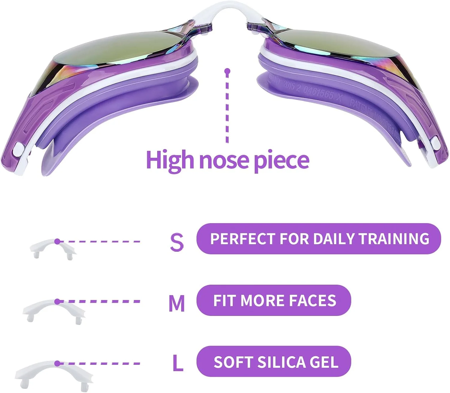 عینک شنای طبی برای افراد نزدیک بین، عینک شنای اپتیکال ضد مه و محافظ UV مناسب برای مردان و زنان