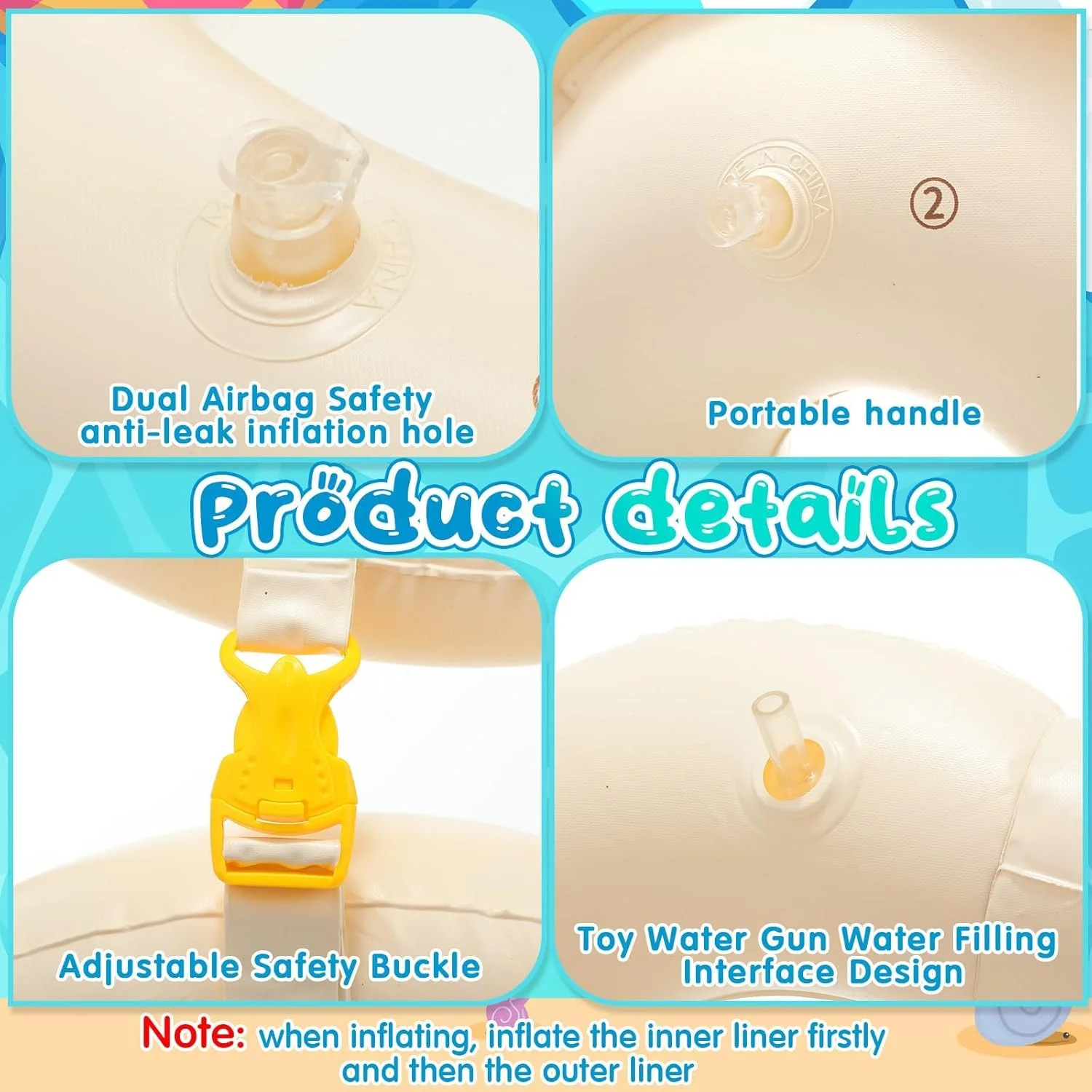 جلیقه شنا کودک NALACAL، 2 عدد بازوبند شنا کودک، بازوبند بادی قابل حمل، وسیله شناور سازی شخصی برای آموزش شنا، لوازم جانبی استخر شنا برای کودکان، مناسب برای دختران و پسران با وزن 17.5 تا 30 کیلوگرم