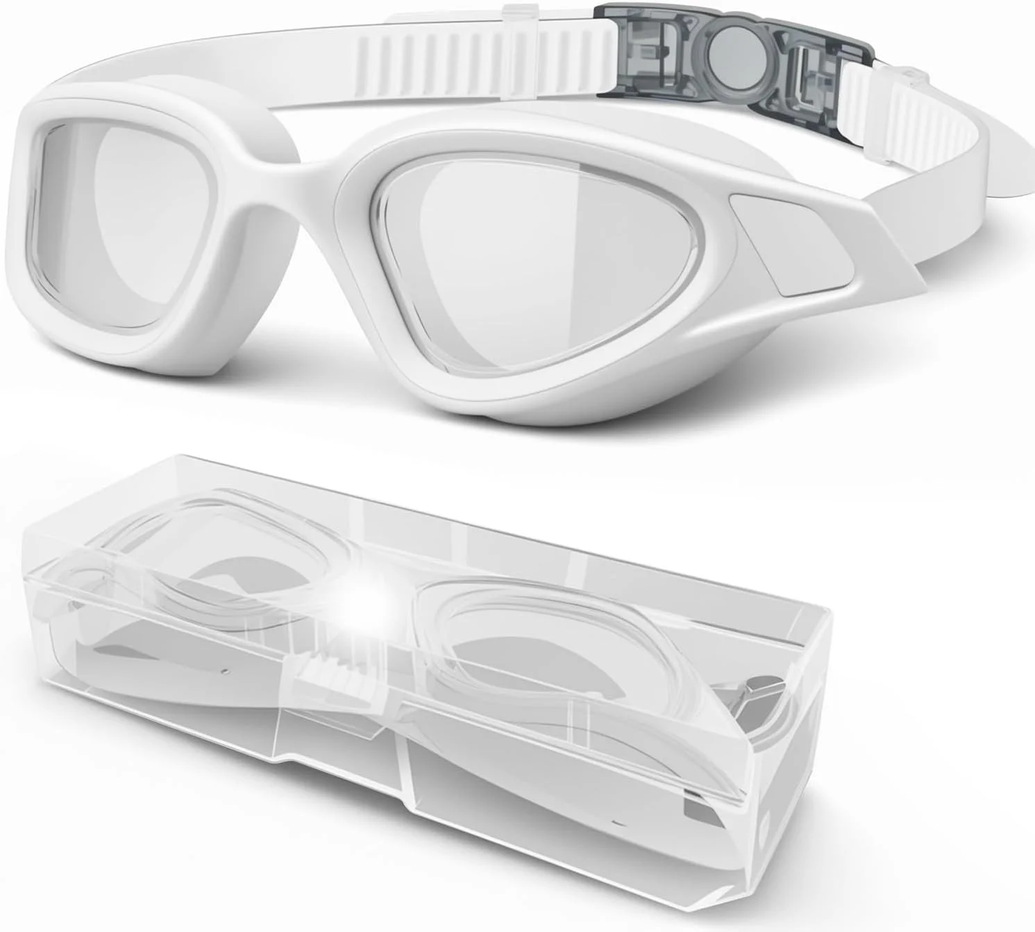 عینک شنا، عینک شنا ضد مه و UV، عینک شنای استخری شفاف، عینک شنا ضد نشت برای مردان و زنان بزرگسال