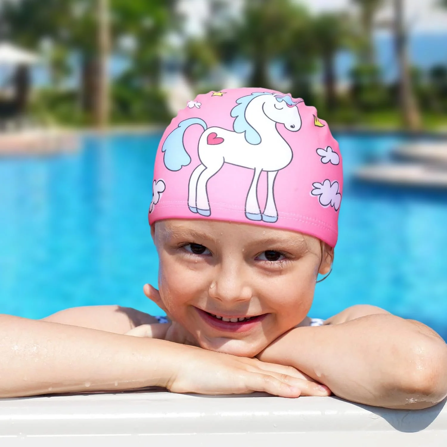 ست ۳ عددی کلاه شنا کودکانه مناسب پسران و دختران ۲ تا ۱۲ سال