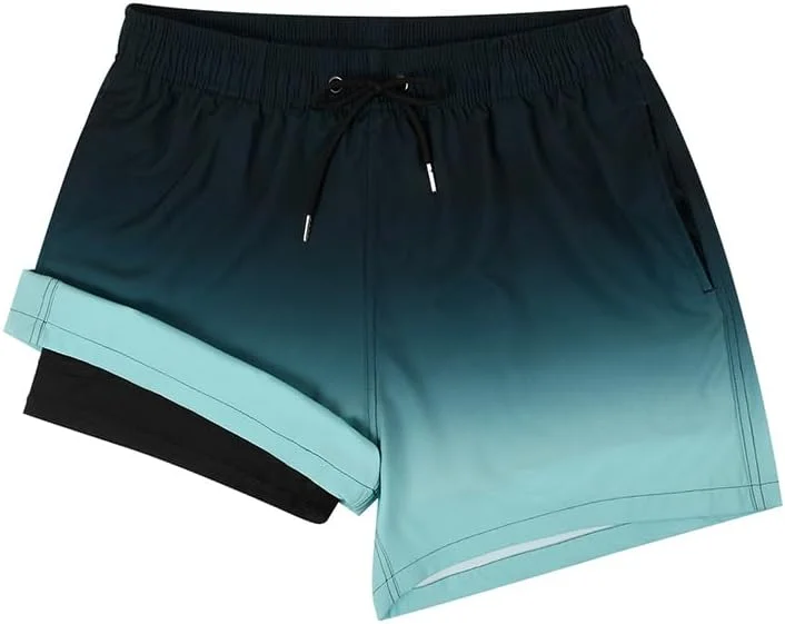 شلوارک شنا مردانه ماد هیرو مدل 2 در 1 با آستر فشاری و خشک شوندگی سریع