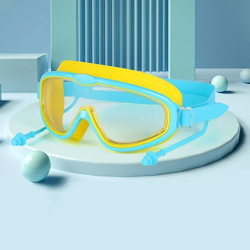 عینک شنا کودک، عینک شنا بچه گانه مناسب دختران و پسران 3 تا 16 سال، ضد بخار، ضد آب، لنزهای محافظ UV، دید واضح و گسترده