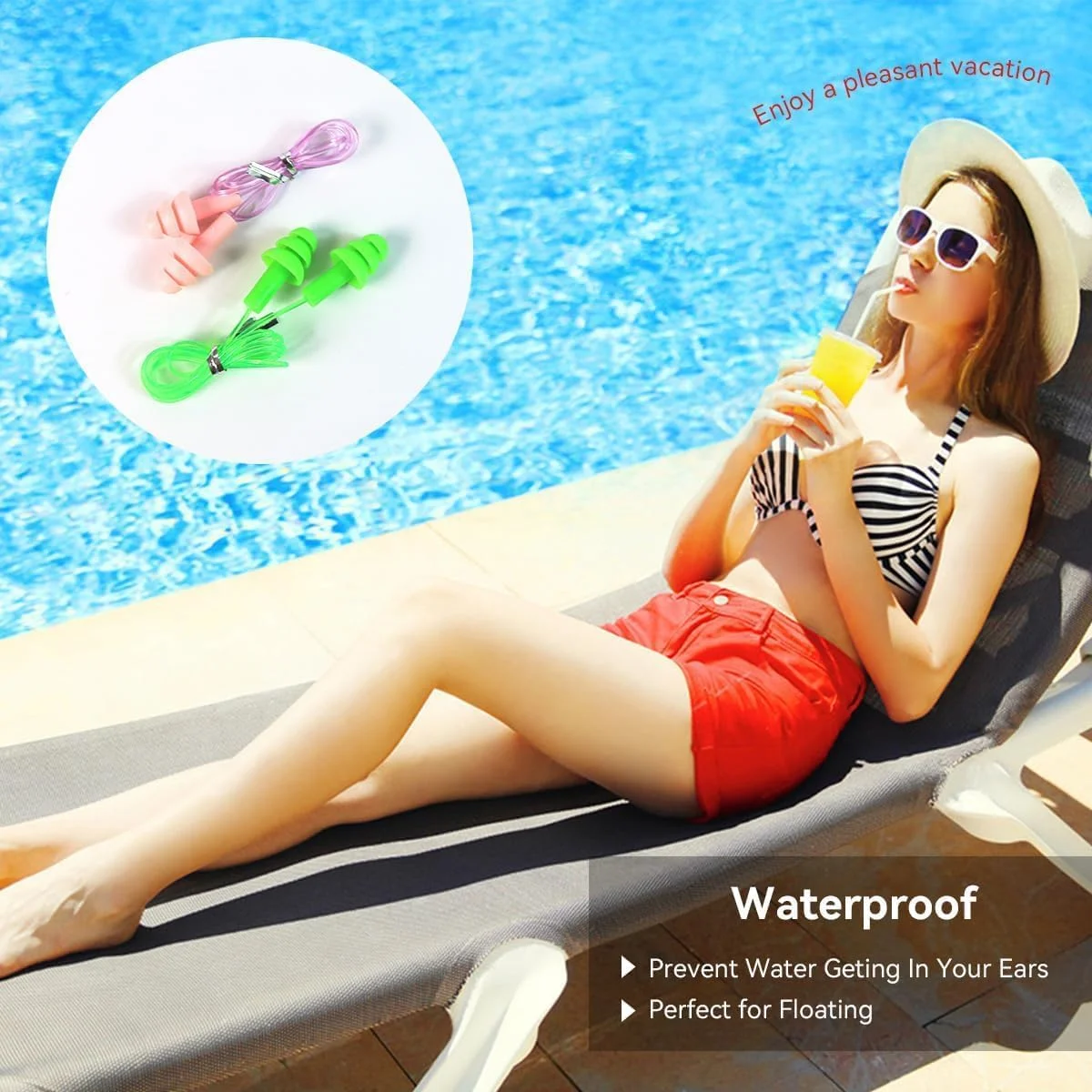 گوشی های محافظ گوش شنا لونیما، 6 جفت، سیلیکونی، ضد صدا، قابل استفاده مجدد، ضد آب، به همراه جعبه برای شنا، خواب، مسافرت، خروپف، هواپیما، مطالعه، کار و مکان های پر سر و صدا گوشی های محافظ گوش شنا لونیما، 6 جفت، سیلیکونی، ضد صدا، قابل استفاده مجدد، ضد آب، به همراه جعبه برای شنا، خواب، مسافرت، خروپف، هواپیما، مطالعه، کار و مکان های پر سر و صدا