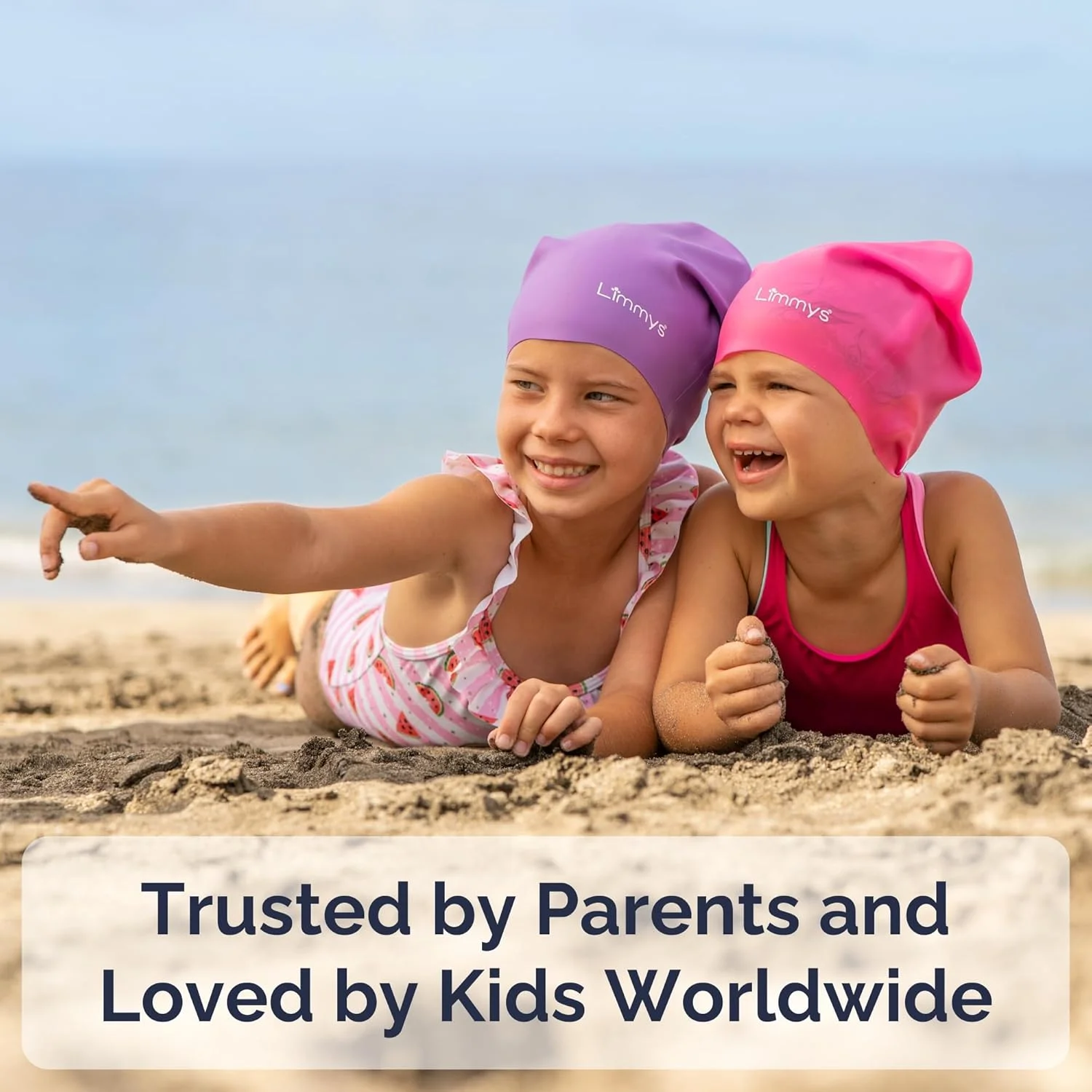 کلاه شنا موی بلند کودکان لیمیز - کلاه شنا 100% سیلیکونی برای پسران و دختران - کیفیت عالی، کشسان و راحت - موجود در رنگ های جذاب مختلف