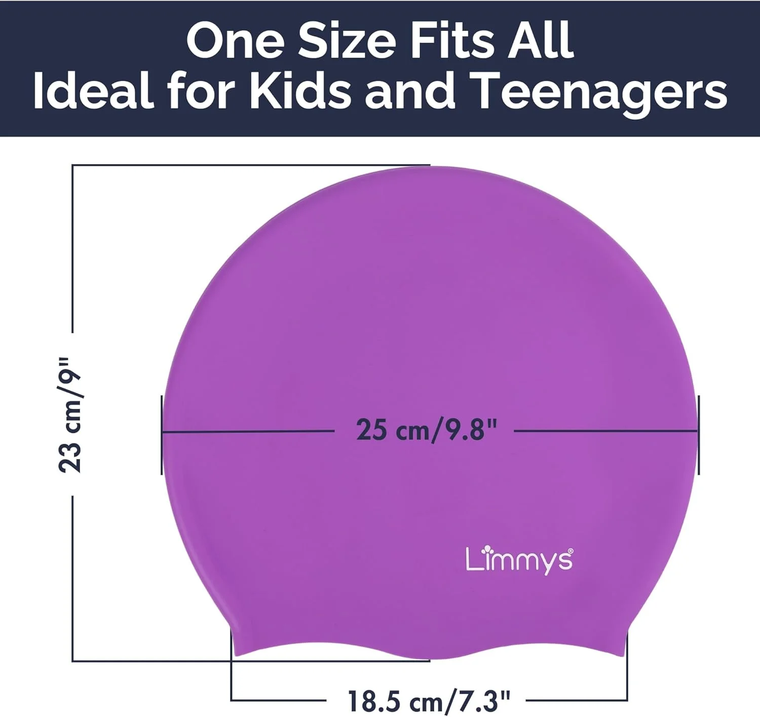 کلاه شنا موی بلند کودکان لیمیز - کلاه شنا 100% سیلیکونی برای پسران و دختران - کیفیت عالی، کشسان و راحت - موجود در رنگ های جذاب مختلف