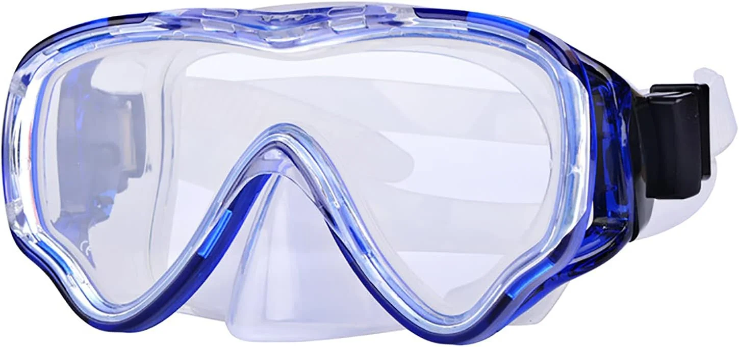 عینک شنا کودکانه Lsunshine (مناسب 3 تا 14 سال)، عینک شنا با پوشش بینی، دید گسترده ضد مه برای پسران، دختران و نوجوانان (آبی)
