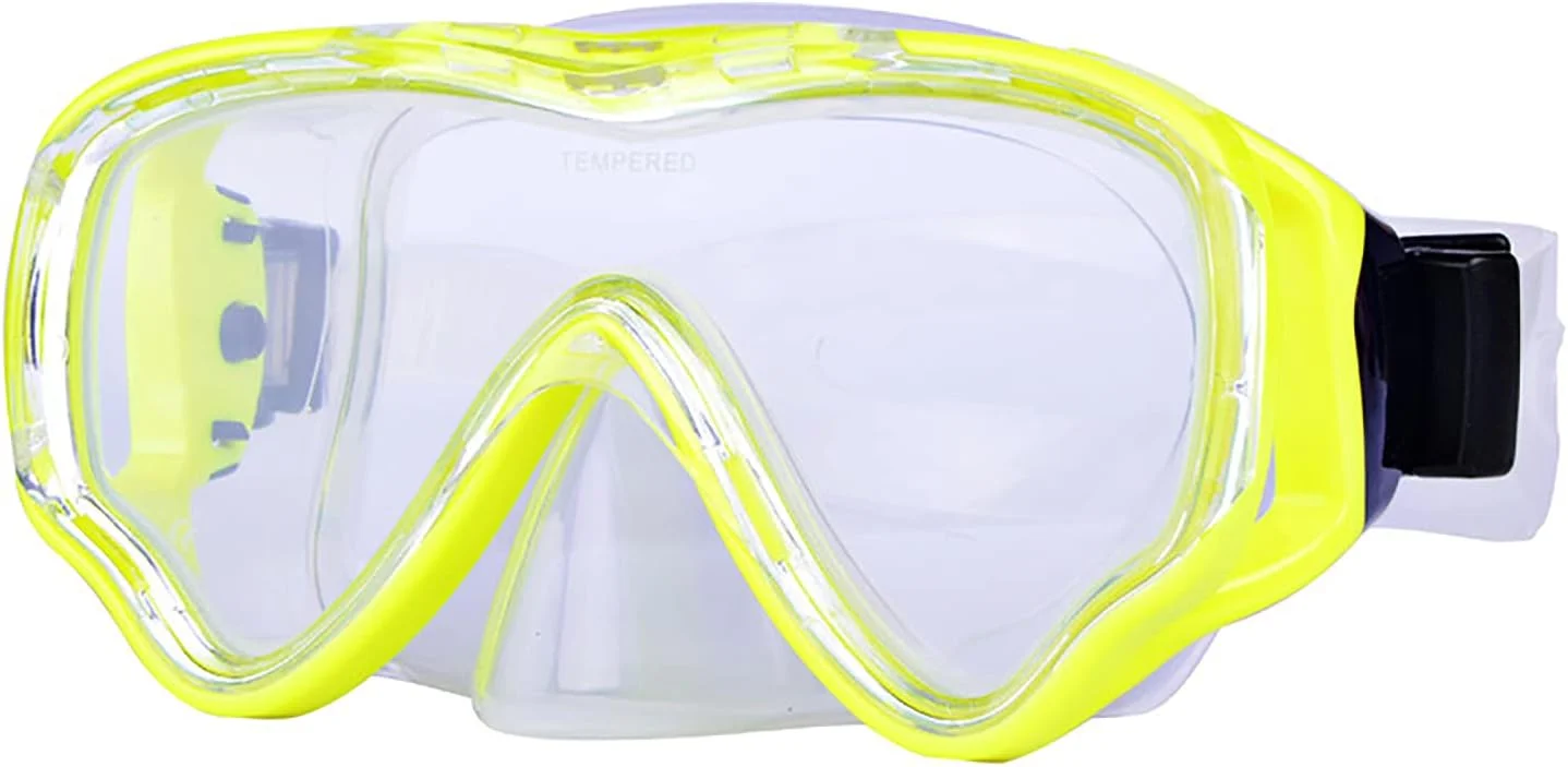 عینک شنای کودکان Lsunshine (مناسب سنین 3 تا 14 سال)، عینک شنا با پوشش بینی، عینک شنای ضد بخار با دید گسترده برای پسران، دختران و نوجوانان (زرد)