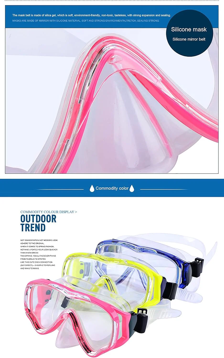 عینک شنای کودکان Lsunshine (مناسب سنین 3 تا 14 سال)، عینک شنا با پوشش بینی، عینک شنای ضد بخار با دید گسترده برای پسران، دختران و نوجوانان (زرد)