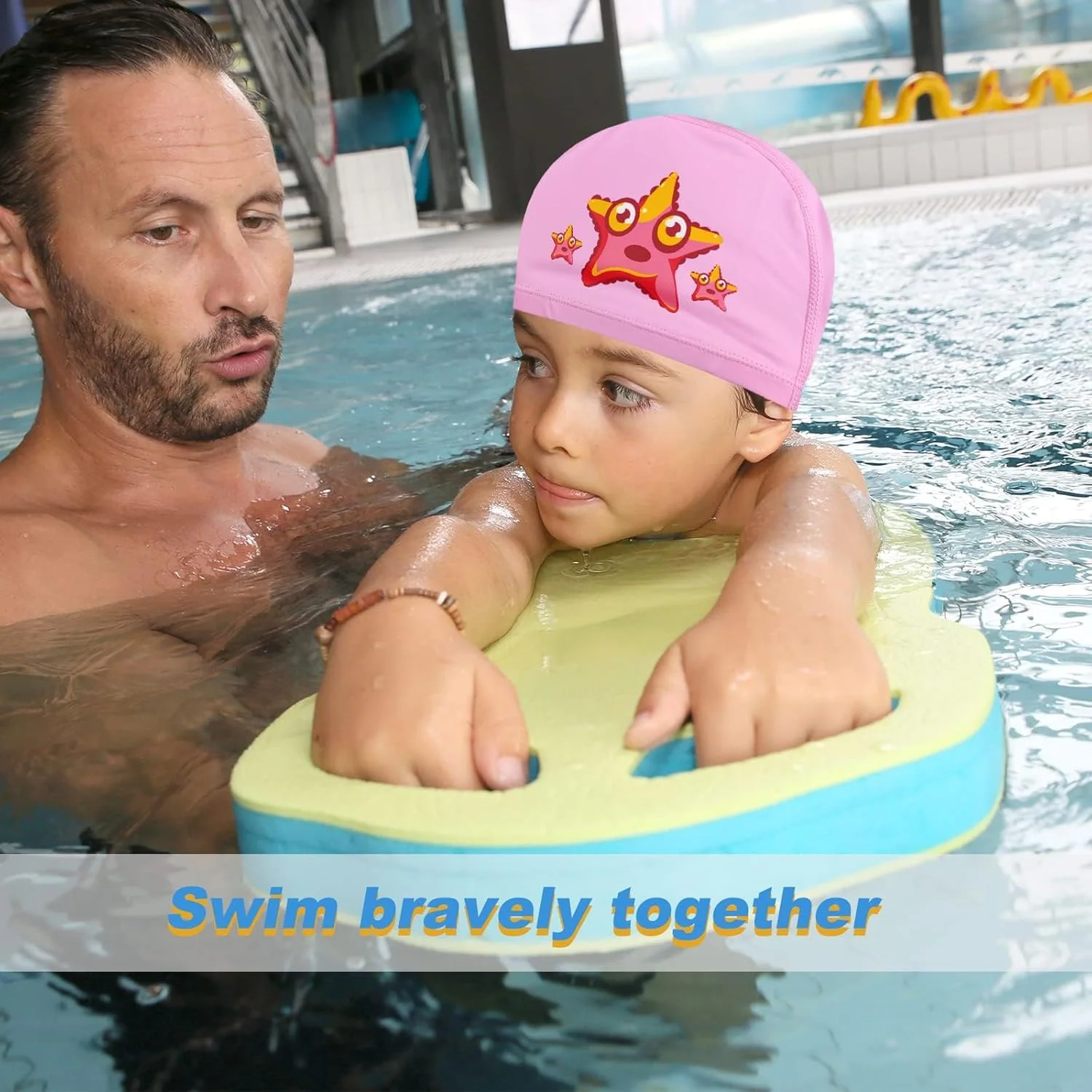 کلاه شنا بچه گانه، کلاه شنای سیلیکونی ضد آب، طرح های کارتونی حیوانات بامزه، محافظت از گوش، نرم و سبک وزن، کلاه شنا پسرانه و دخترانه