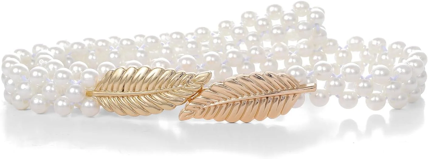 کمربند زنجیری مرواریدی شیک و مجلسی زنانه و دخترانه