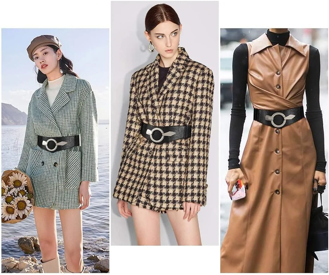 کمربند چرمی مصنوعی کشی نگین دار، کمربند پهن کشی کریستالی براق برای لباس زنانه، قابل تنظیم برای استفاده روزمره و مناسبت های خاص کمربند چرمی مصنوعی کشی نگین دار، کمربند پهن کشی کریستالی براق برای لباس زنانه، قابل تنظیم برای استفاده روزمره و مناسبت های خاص