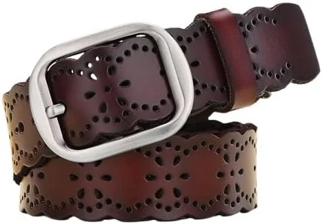 کمربند چرمی زنانه، چرم گاوی اصل، طرح دار، مناسب شلوار جین، استفاده روزمره و محیط کار، عرض 3.8 سانتی متر کمربند چرمی زنانه، چرم گاوی اصل، طرح دار، مناسب شلوار جین، استفاده روزمره و محیط کار، عرض 3.8 سانتی متر