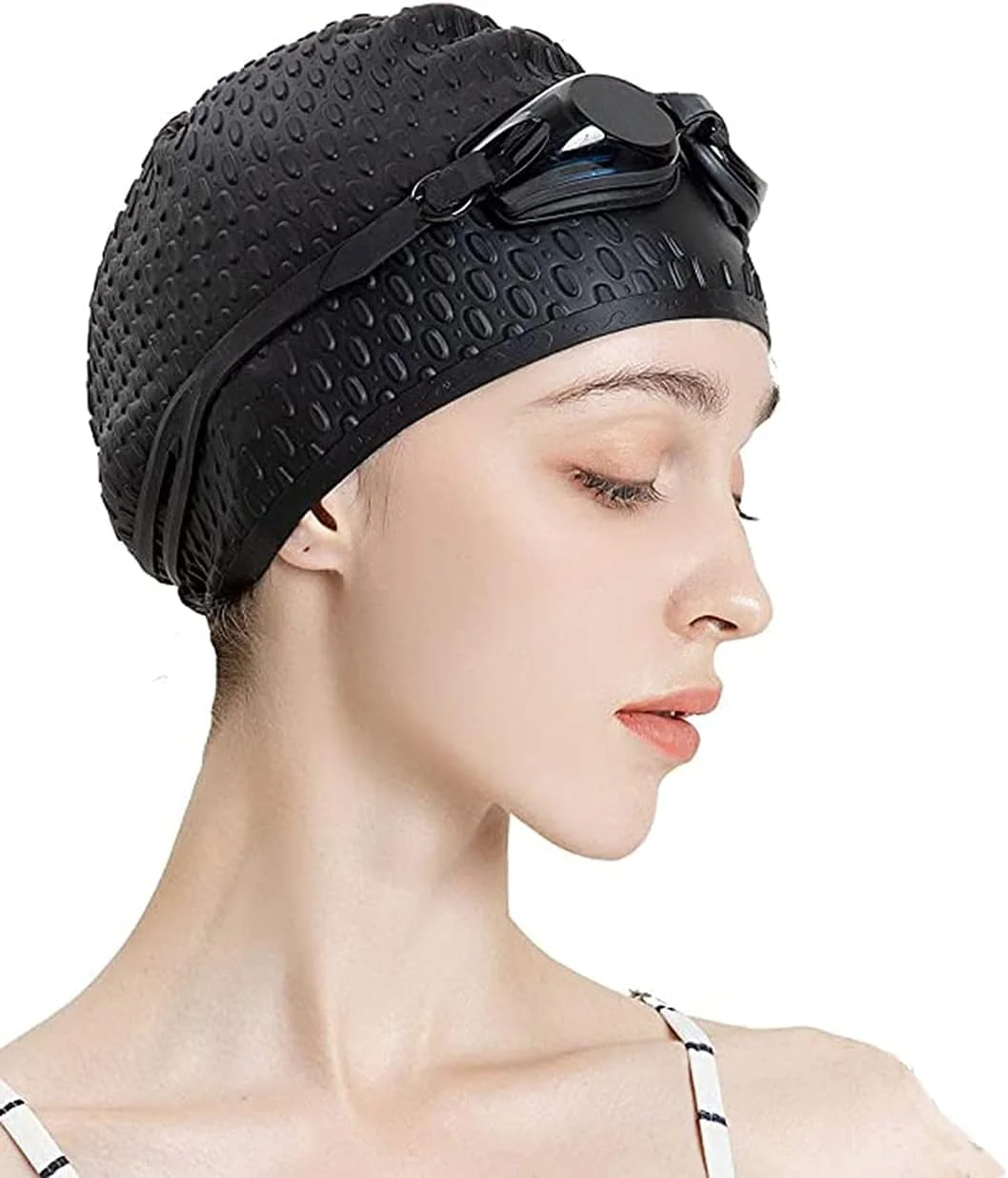 کلاه شنا KASTWAVE، کلاه شنای سیلیکونی، برای زنان و مردان، کلاه حمام راحت ایده آل برای موهای فر، کوتاه، متوسط و بلند، کلاه دوش، محافظت از گوش ها، موهای بلند برای بزرگسالان کلاه شنا KASTWAVE، کلاه شنای سیلیکونی، برای زنان و مردان، کلاه حمام راحت ایده آل برای موهای فر، کوتاه، متوسط و بلند، کلاه دوش، محافظت از گوش ها، موهای بلند برای بزرگسالان